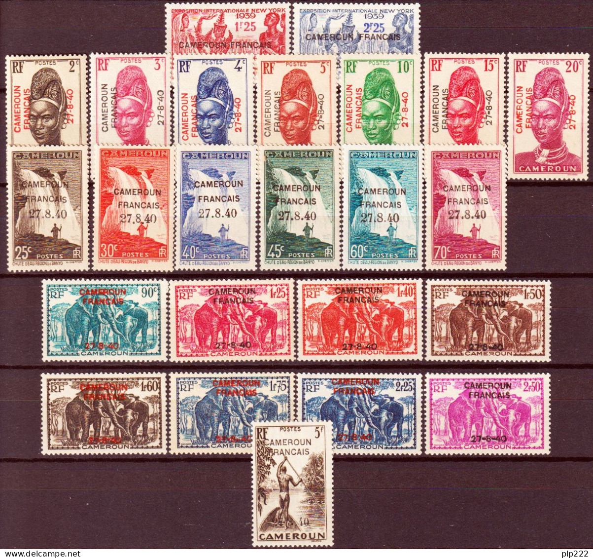 Camerun 1940 Y.T.206/20,222/30 */MH VF/ F - Unused Stamps
