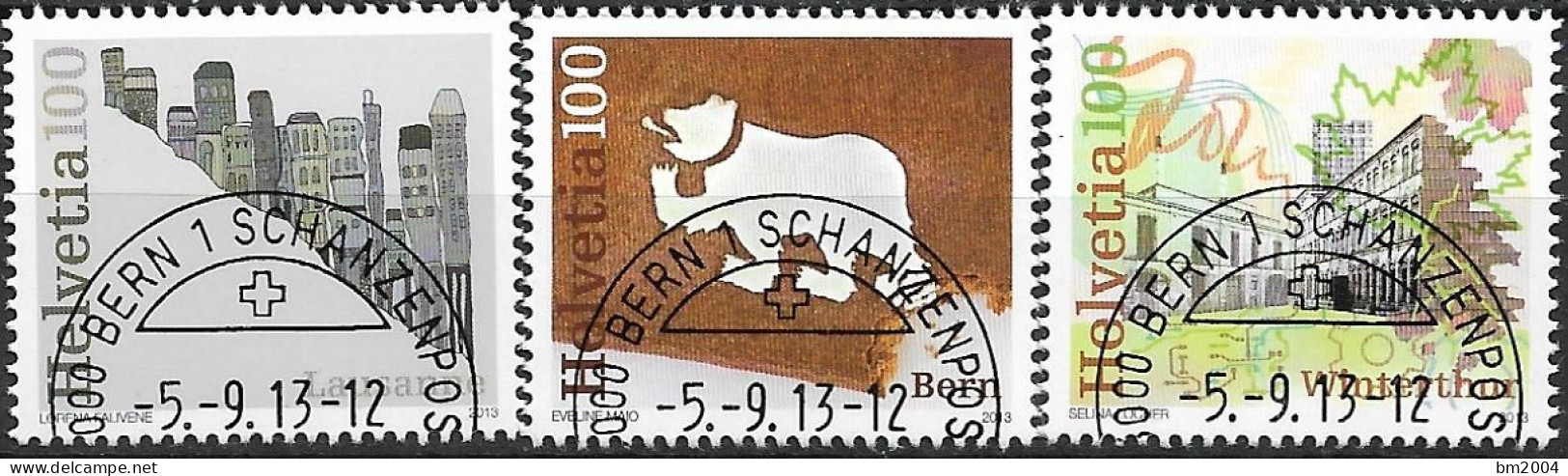 2013 Schweiz   Mi. 2313-5  FD-used  Städte Der Schweiz - Gebraucht