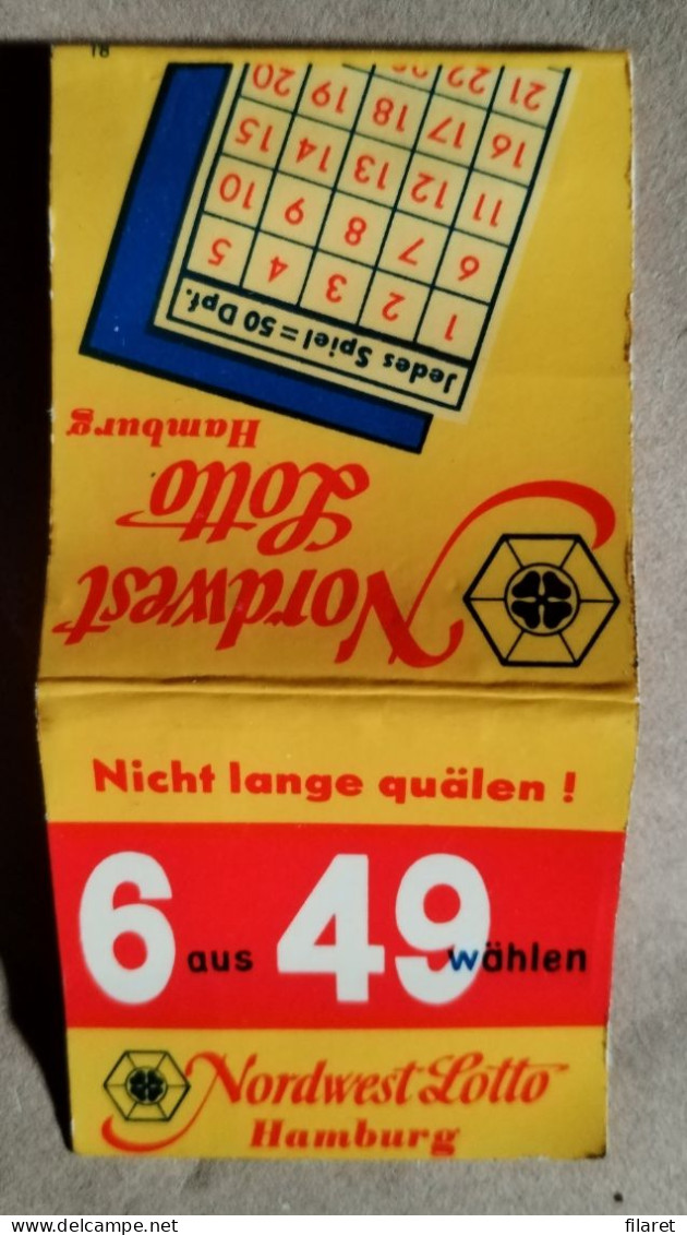 Nordwest Lotto,MATCHBOOK,BOOKMATCH - Zündholzschachteln