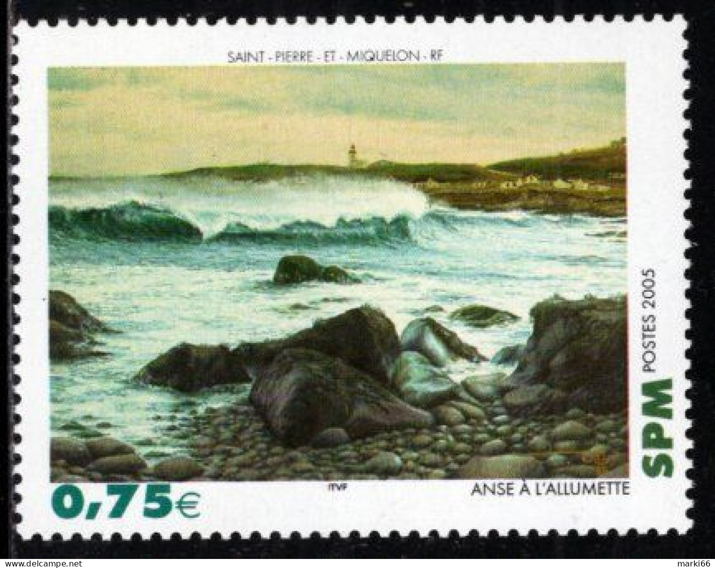 St. Pierre & Miquelon - 2005 - Art - Seascape By Patrick Derible - Mint Stamp - Nuevos