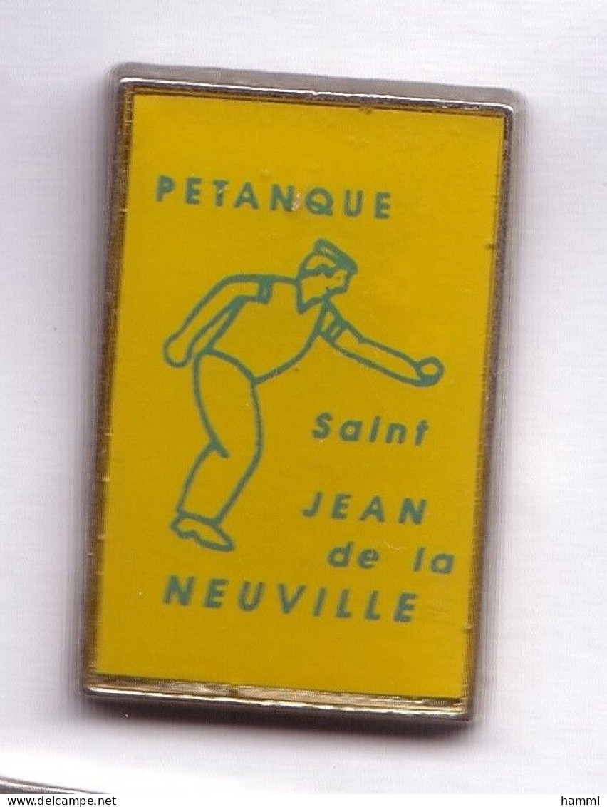 AA129 Pin's CLUB PÉTANQUE SAINT JEAN DE NEUVILLE Seine Maritime Achat Immédiat - Boule/Pétanque