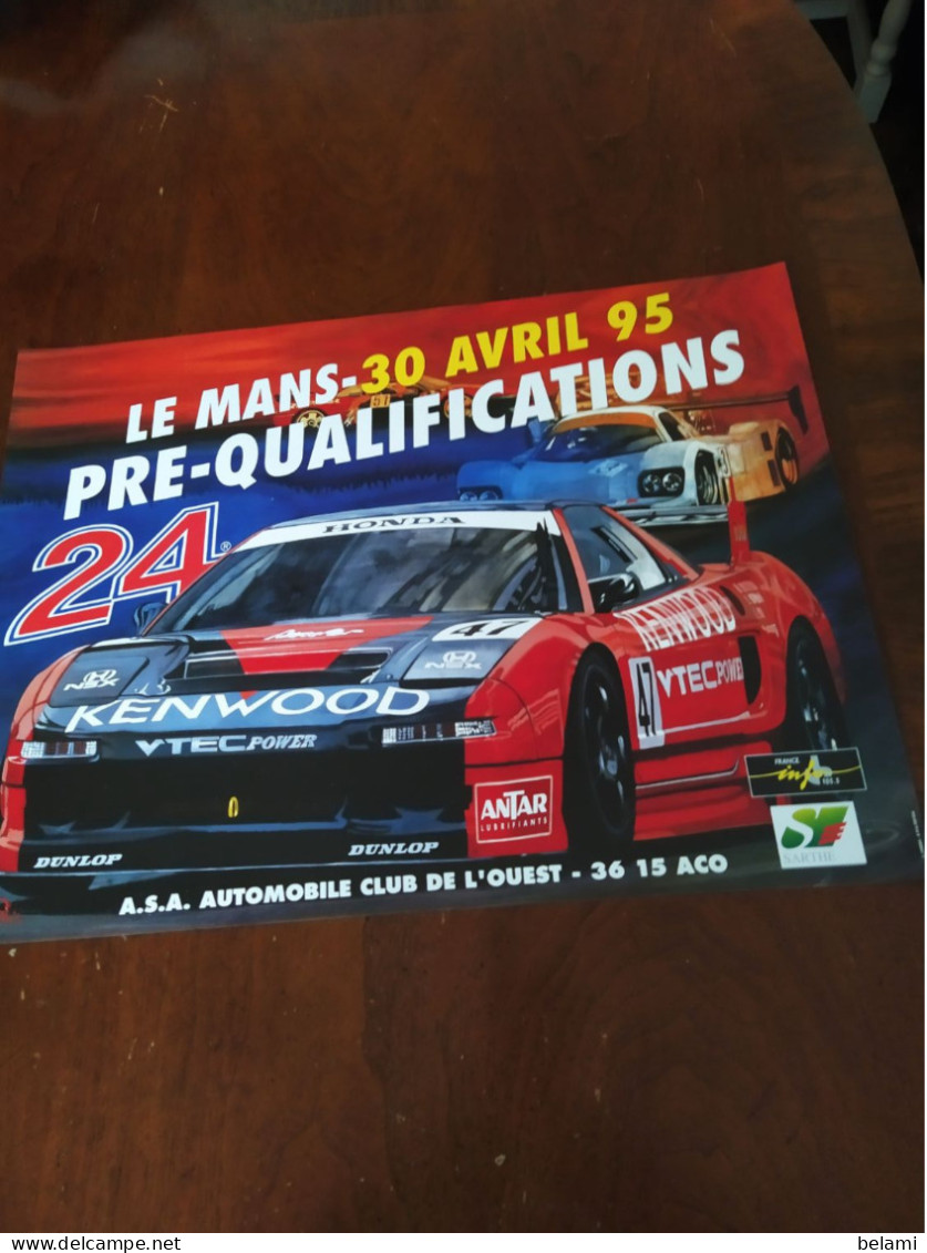 Affiche  ** 24 Heures Du Mans   ,  Essais Préqualificatifs   10 Avril 1995 ** - Afiches