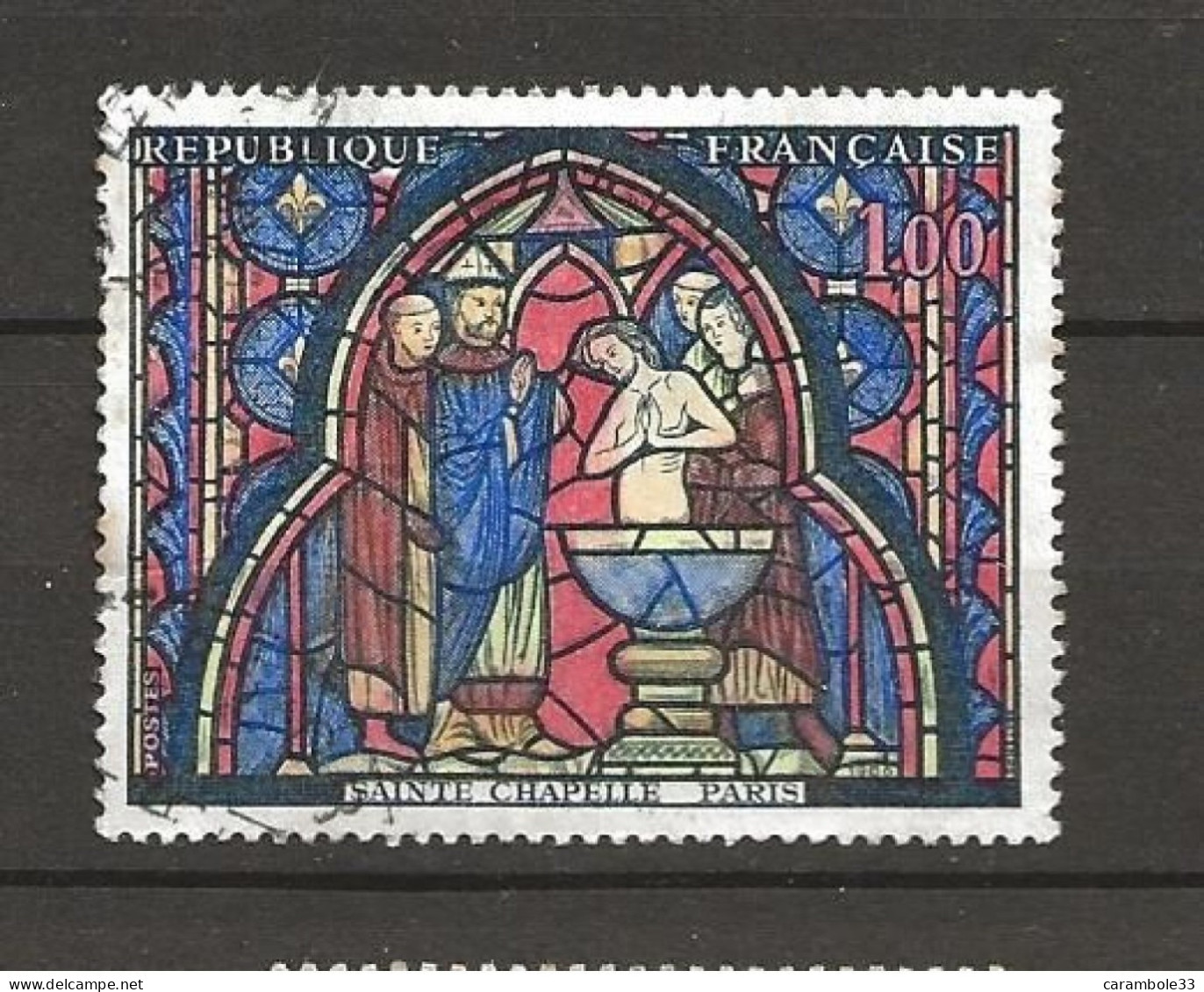 TIMBRE  FRANCE SAINTE CHAPELLE  PARIS   Oblitéré 1986  (1552) - Usados