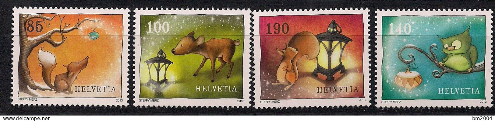 2013 Schweiz   Mi. 2317-20 **MNH  Weihnachten - Unused Stamps