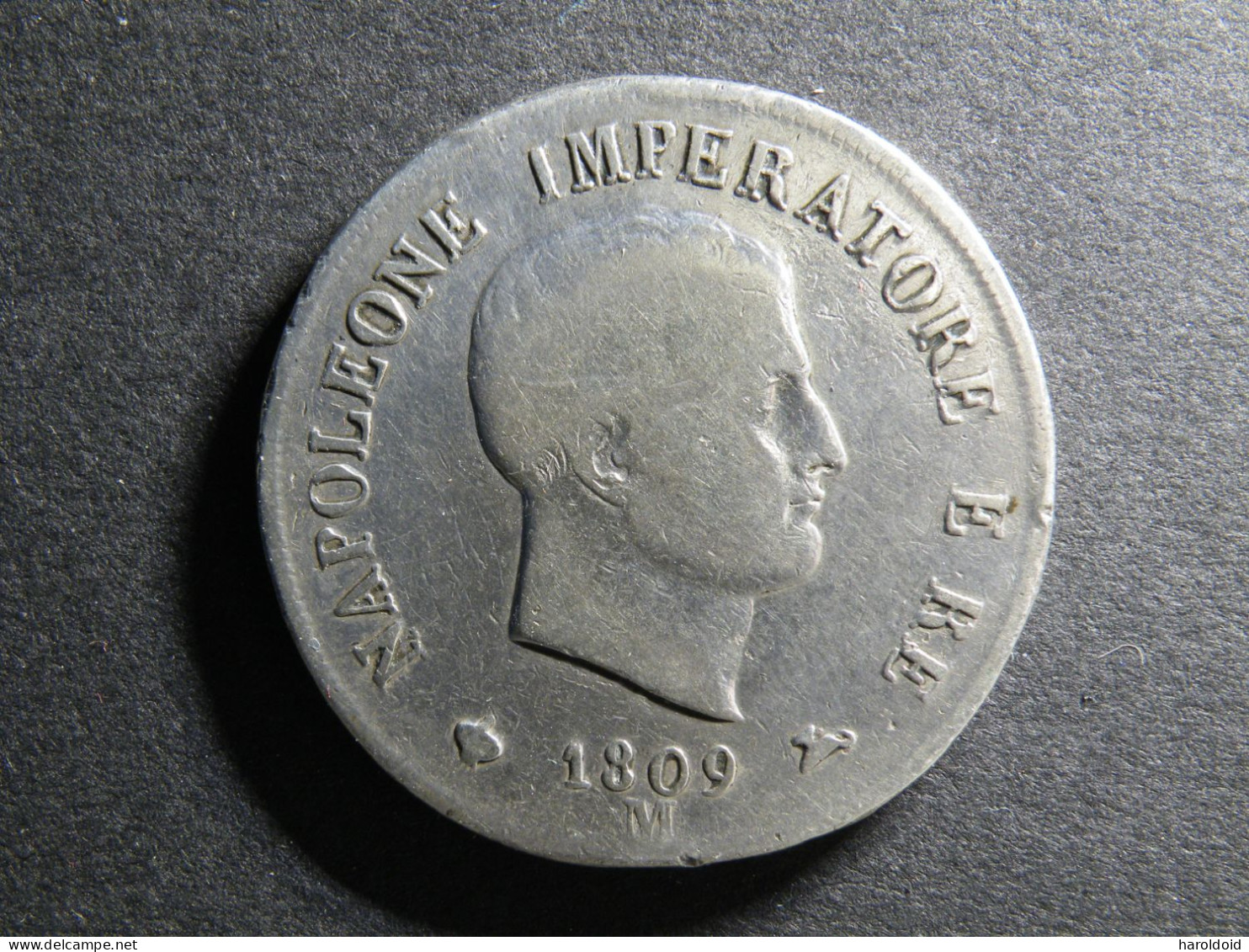 ITALIE - 5 LIRE NAPOLEONE 1809 M - Napoléonniennes