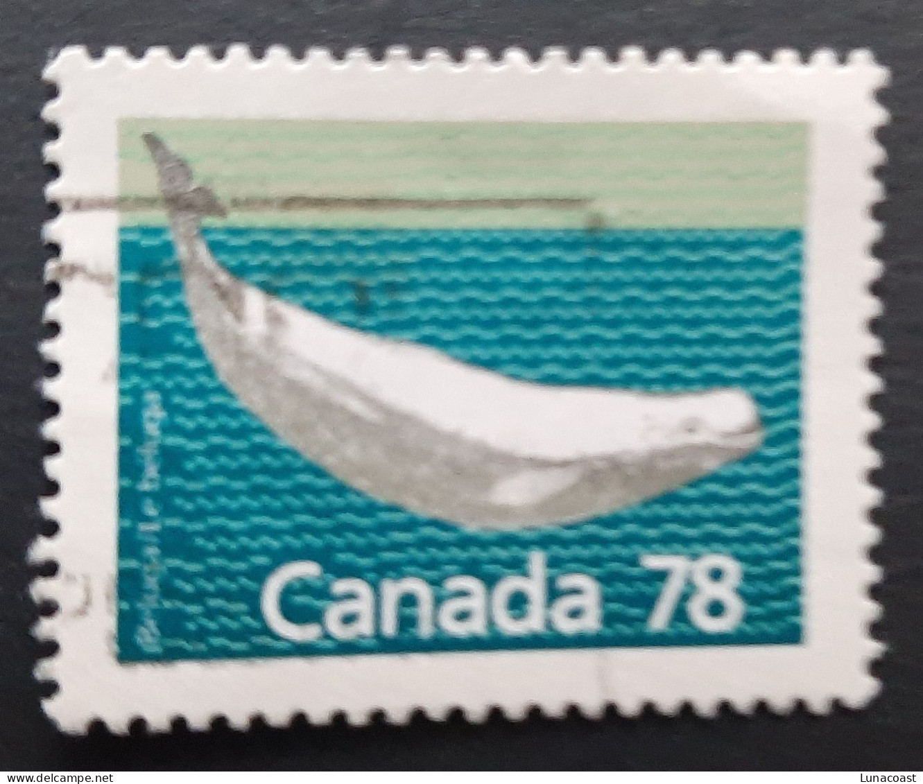 Canada 1990 USED Sc.#1179b  78c,  Perf. 13.1  Beluga Whale - Gebraucht