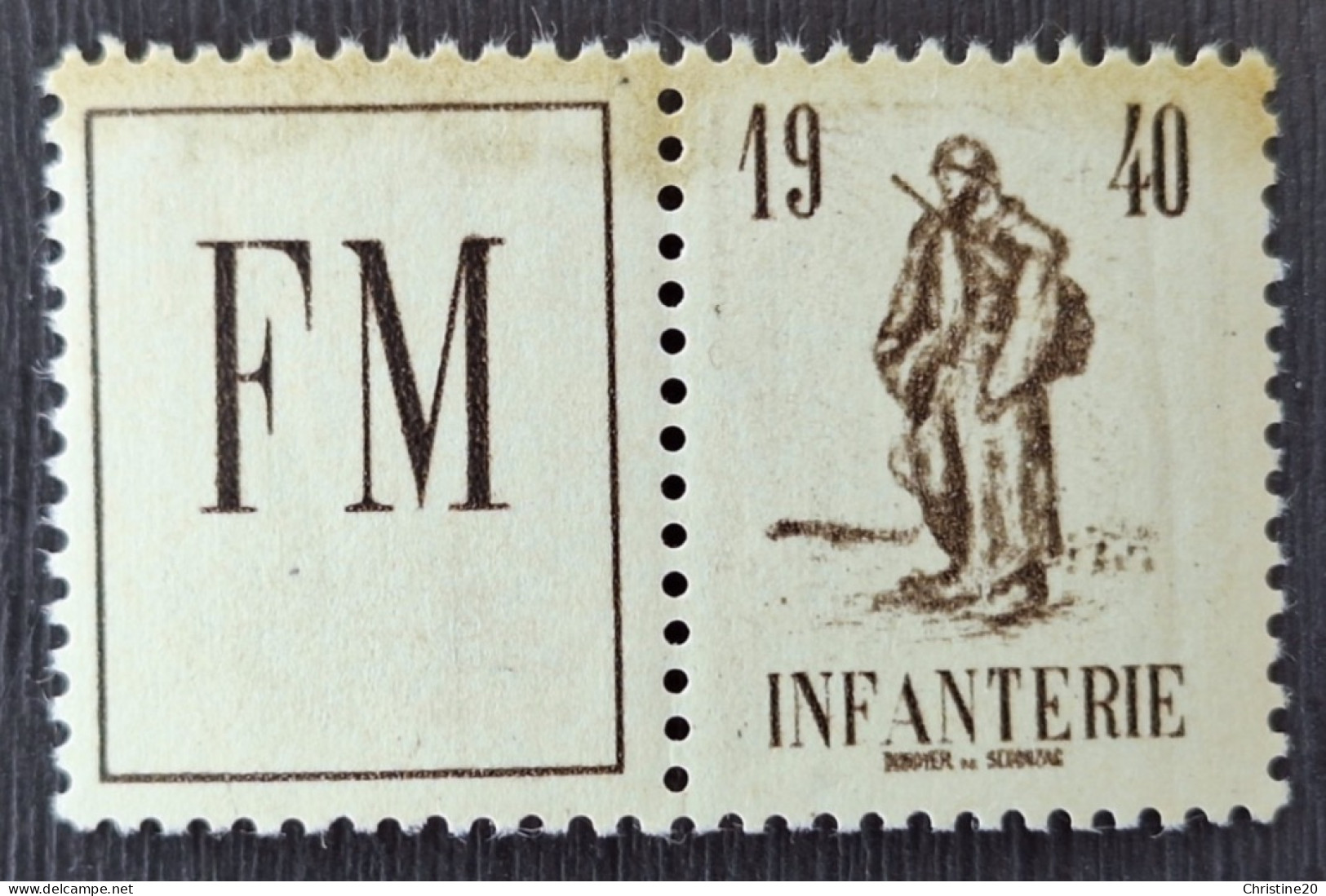 France 1940 FM10A **TB Cote 16€ - Sellos De Franquicias Militares