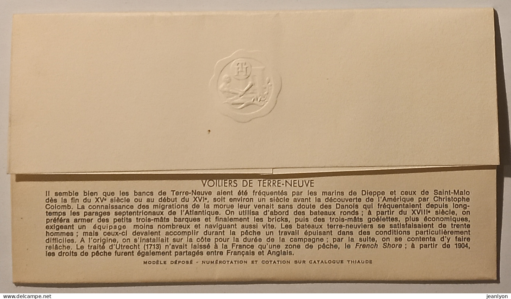 VOILIERS TERRE NEUVE / Bateau - Illustrateur Andreotto - Document Philatélique Format Enveloppe Timbre Cachet DINARD - Schiffe