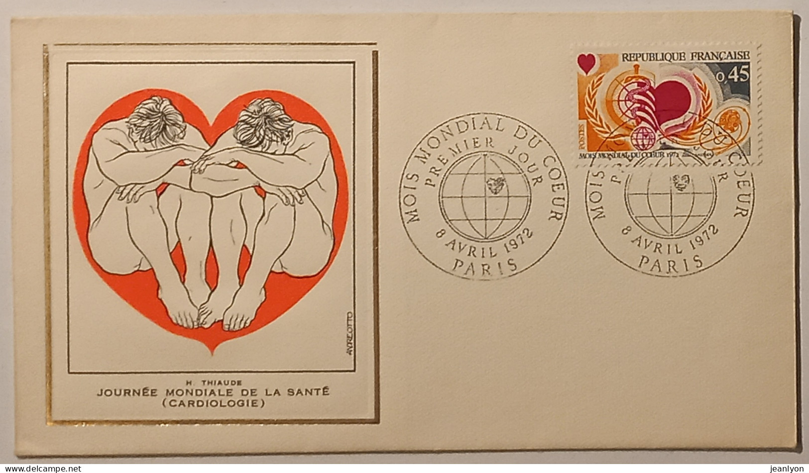 CARDIOLOGIE - Mois Du Coeur - Illustrateur Andreotto - Document Philatélique Format Enveloppe Timbre Et Cachet - Medicina