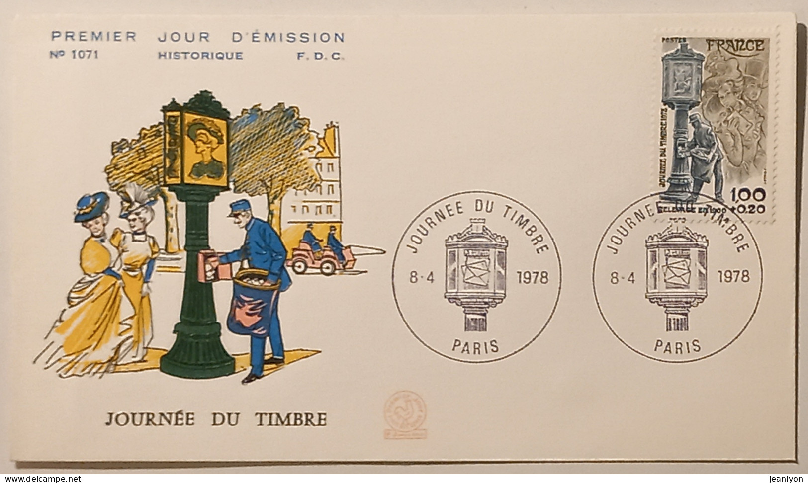 FACTEUR / Boite Aux Lettres - Journée Du Timbre 1978 - Enveloppe 1er Jour Cachet PARIS - Post