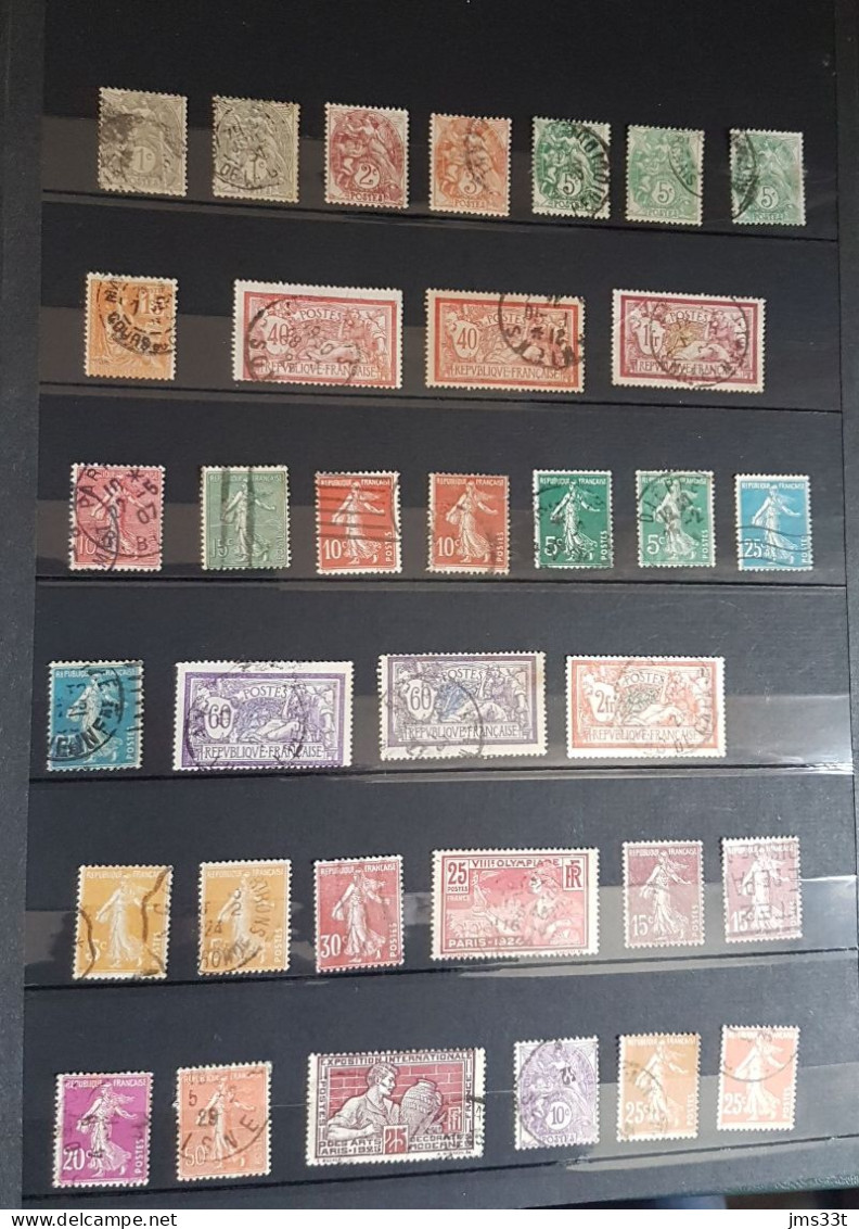 Lot De Timbres De France - Gebruikt