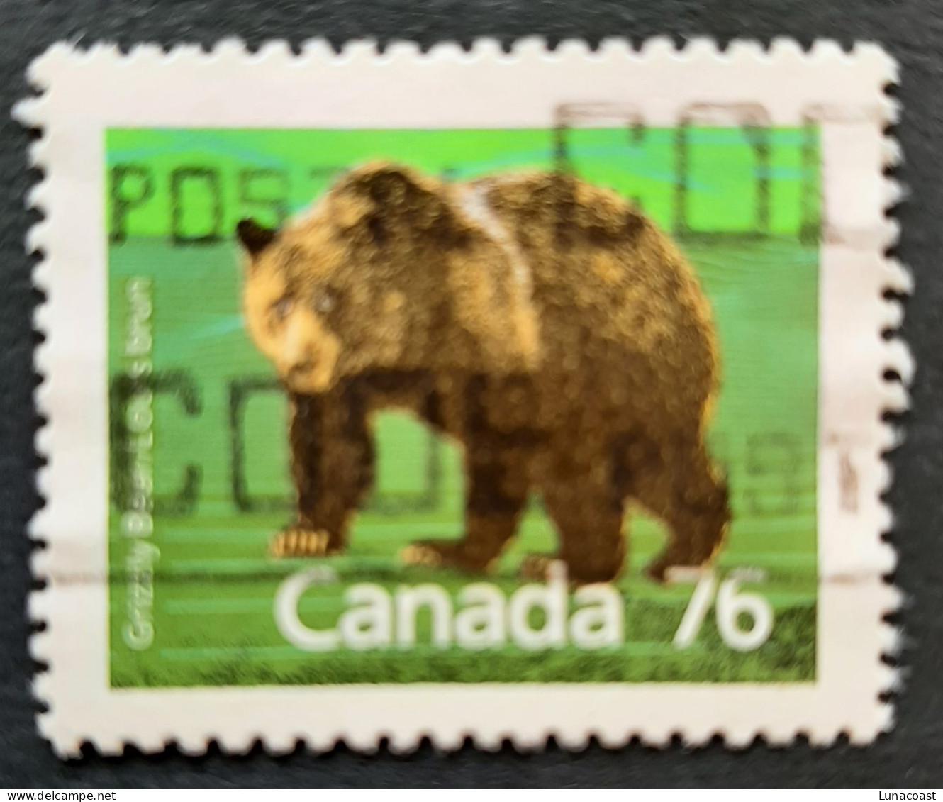 Canada 1989 USED Sc.#1178c  76c,  Perf. 13.1  Grizzly Bear - Used Stamps