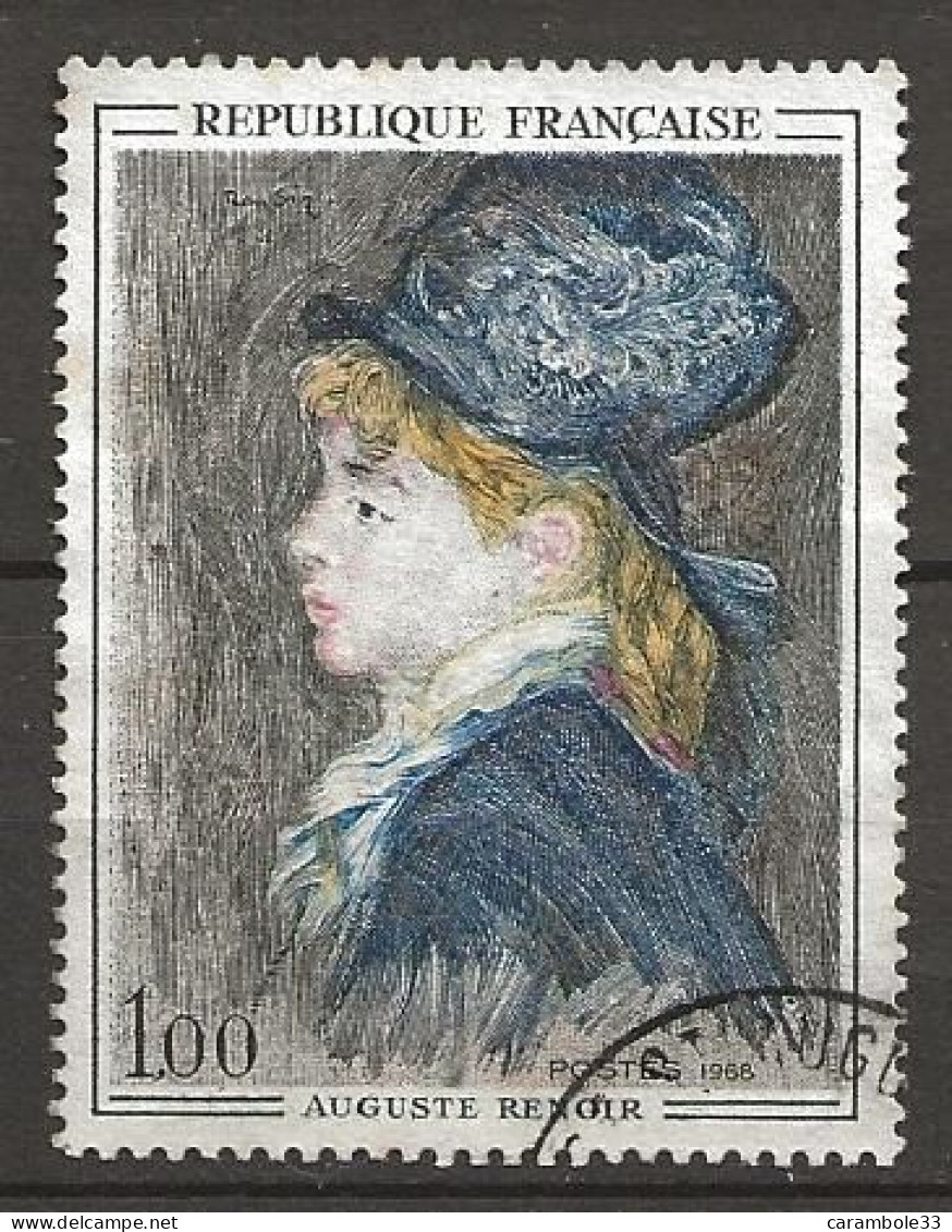 TIMBRE  FRANCE AUGUSTE RENOIR  Oblitéré 1968  (1555) - Usados