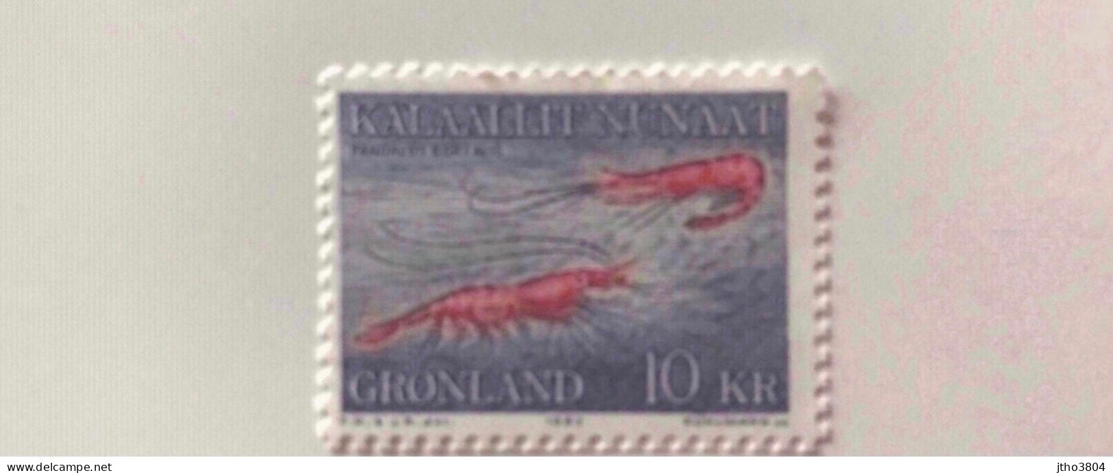 Danemark Groenland 1982 1 V Neuf ** MNH Mi 133  Crevette Krill Danmark Groenland - Schalentiere