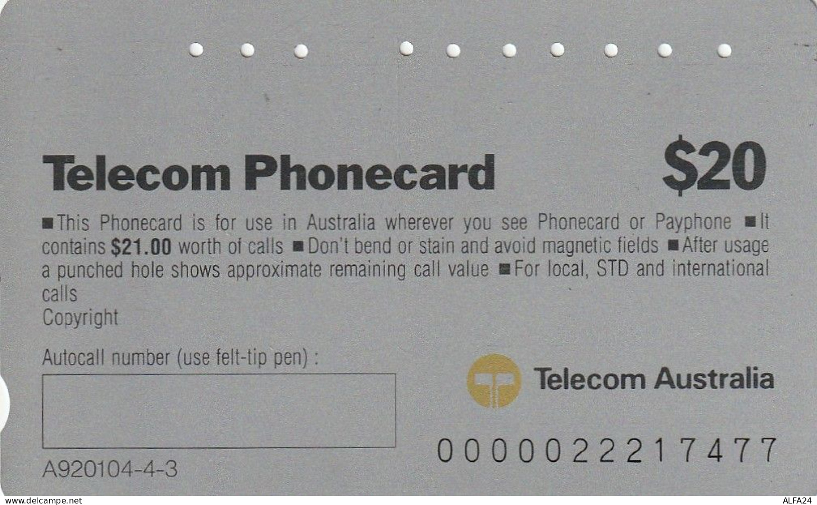 PHONE CARD AUSTRALIA  (CZ473 - Australia