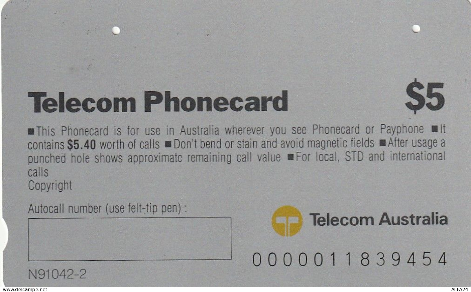 PHONE CARD AUSTRALIA  (CZ462 - Australia