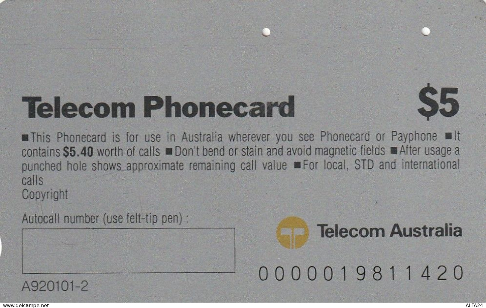 PHONE CARD AUSTRALIA  (CZ468 - Australie