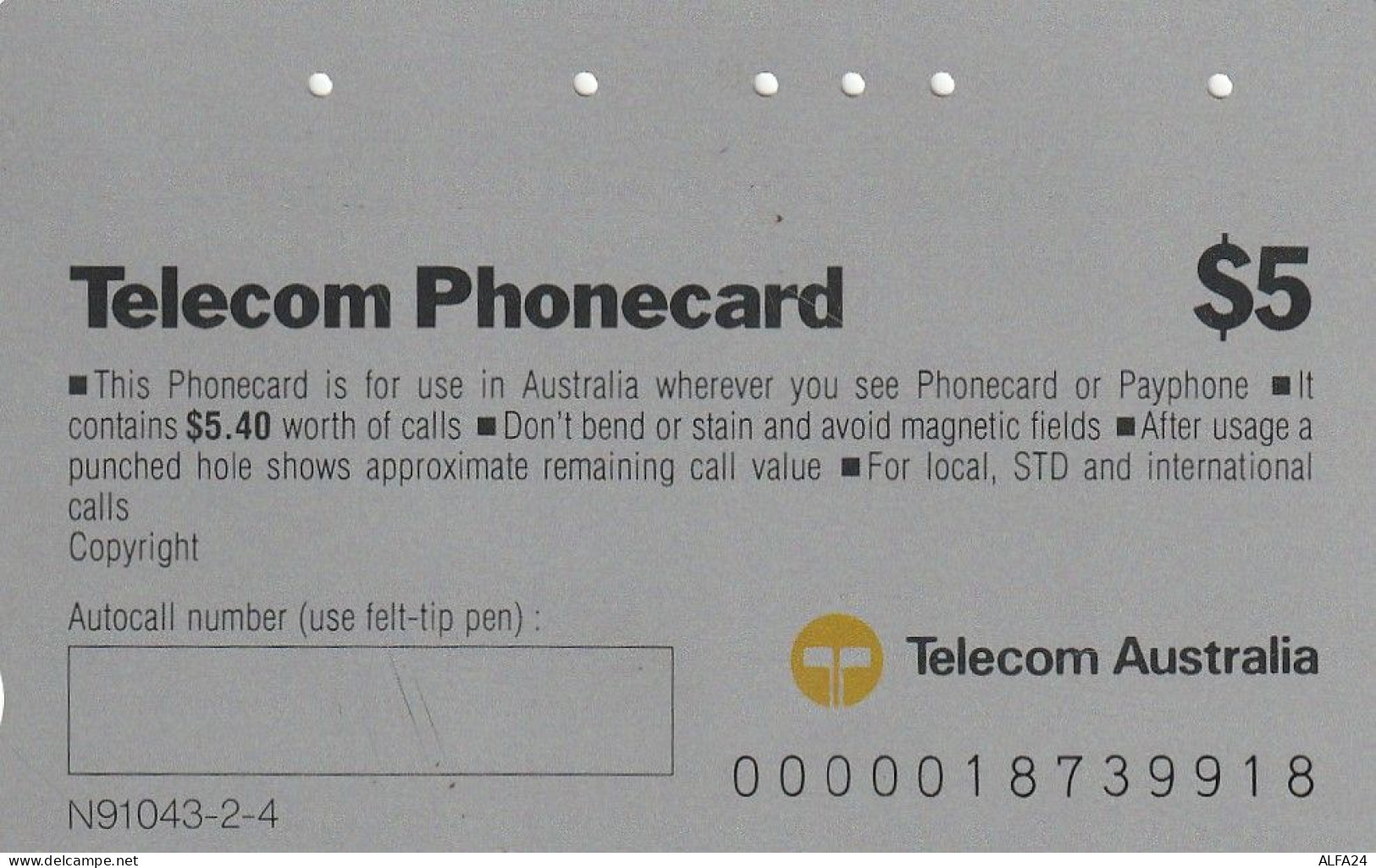 PHONE CARD AUSTRALIA  (CZ464 - Australie