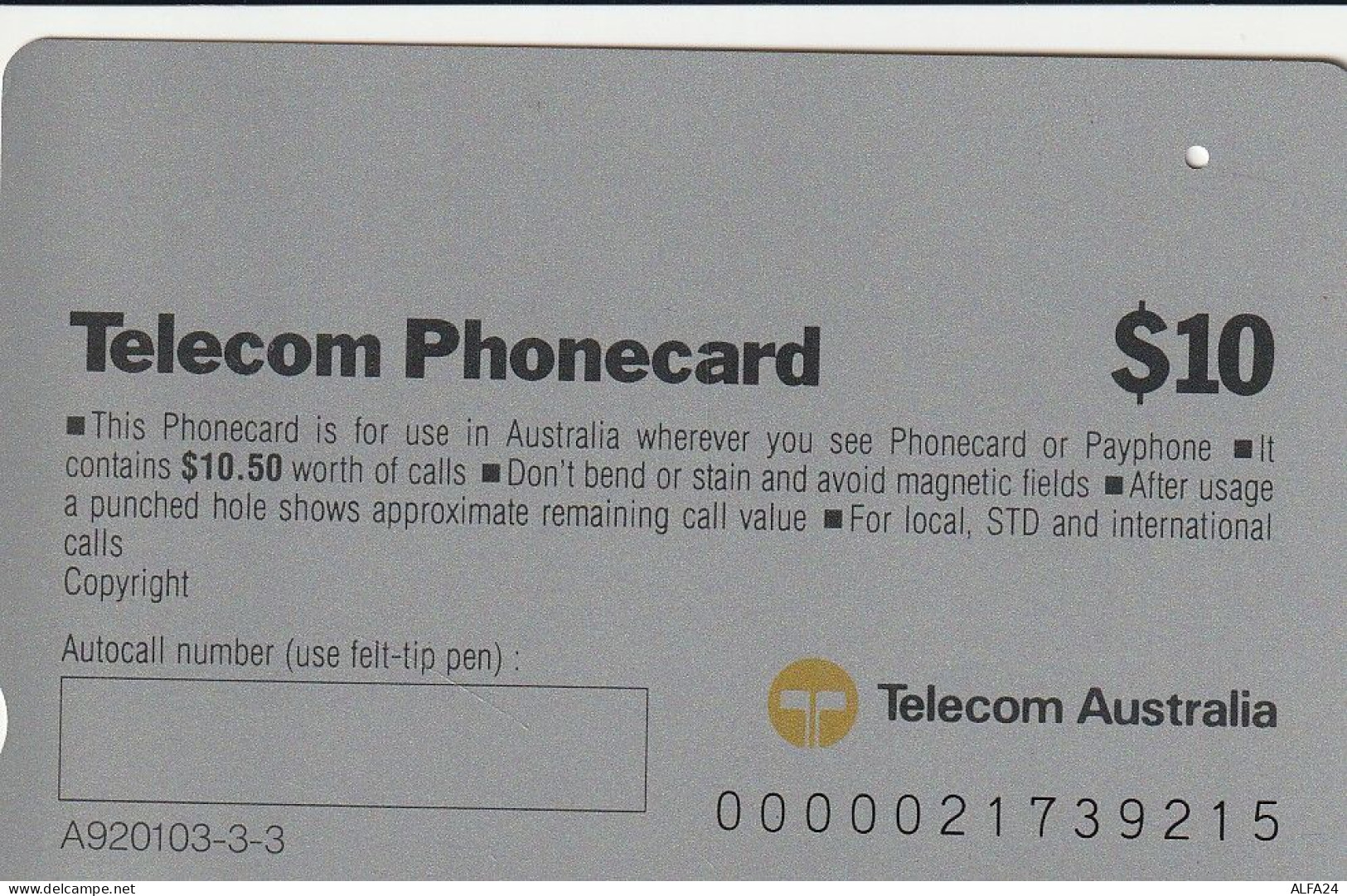 PHONE CARD AUSTRALIA  (CZ465 - Australia