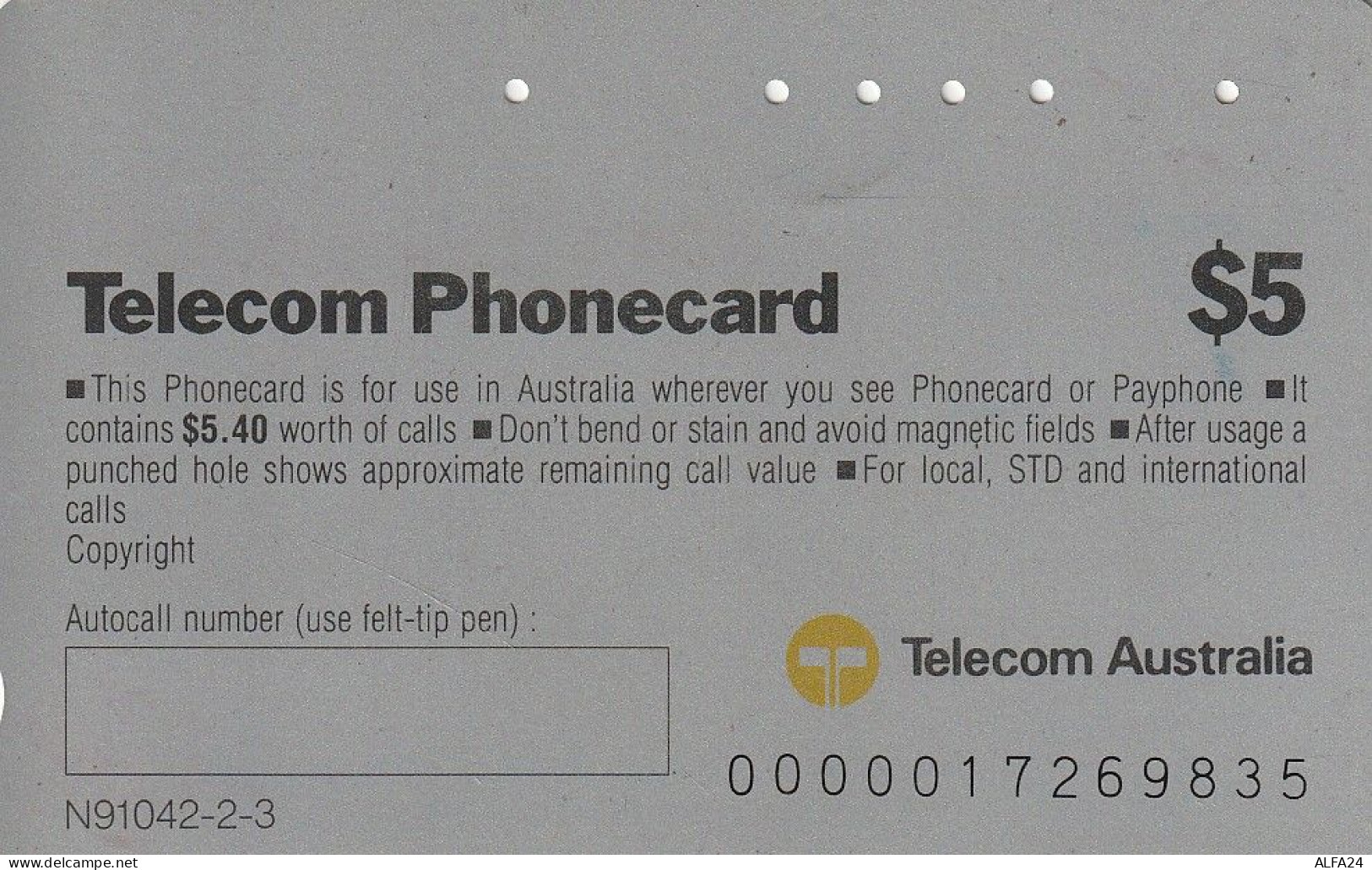 PHONE CARD AUSTRALIA  (CZ457 - Australie