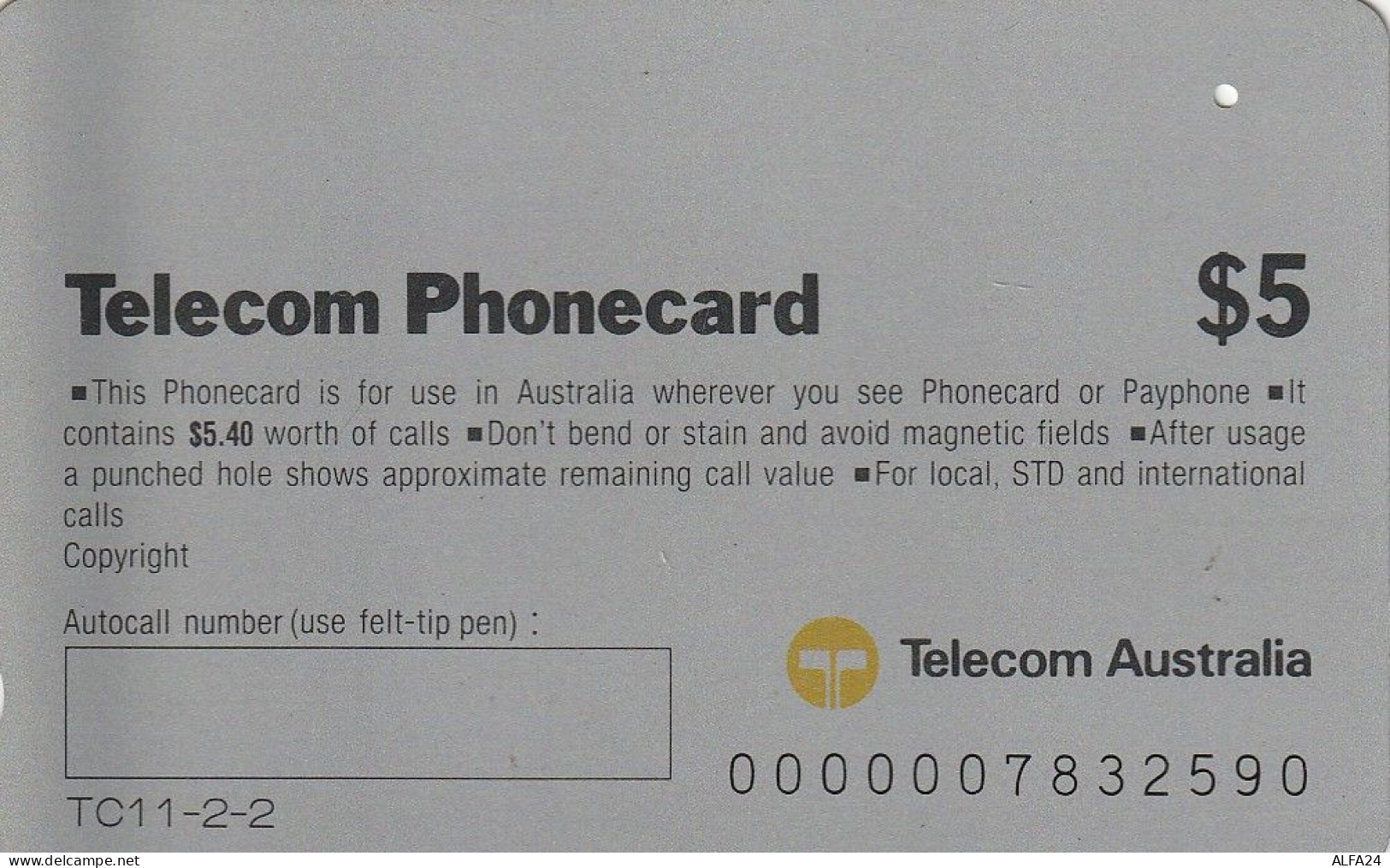 PHONE CARD AUSTRALIA  (CZ445 - Australie