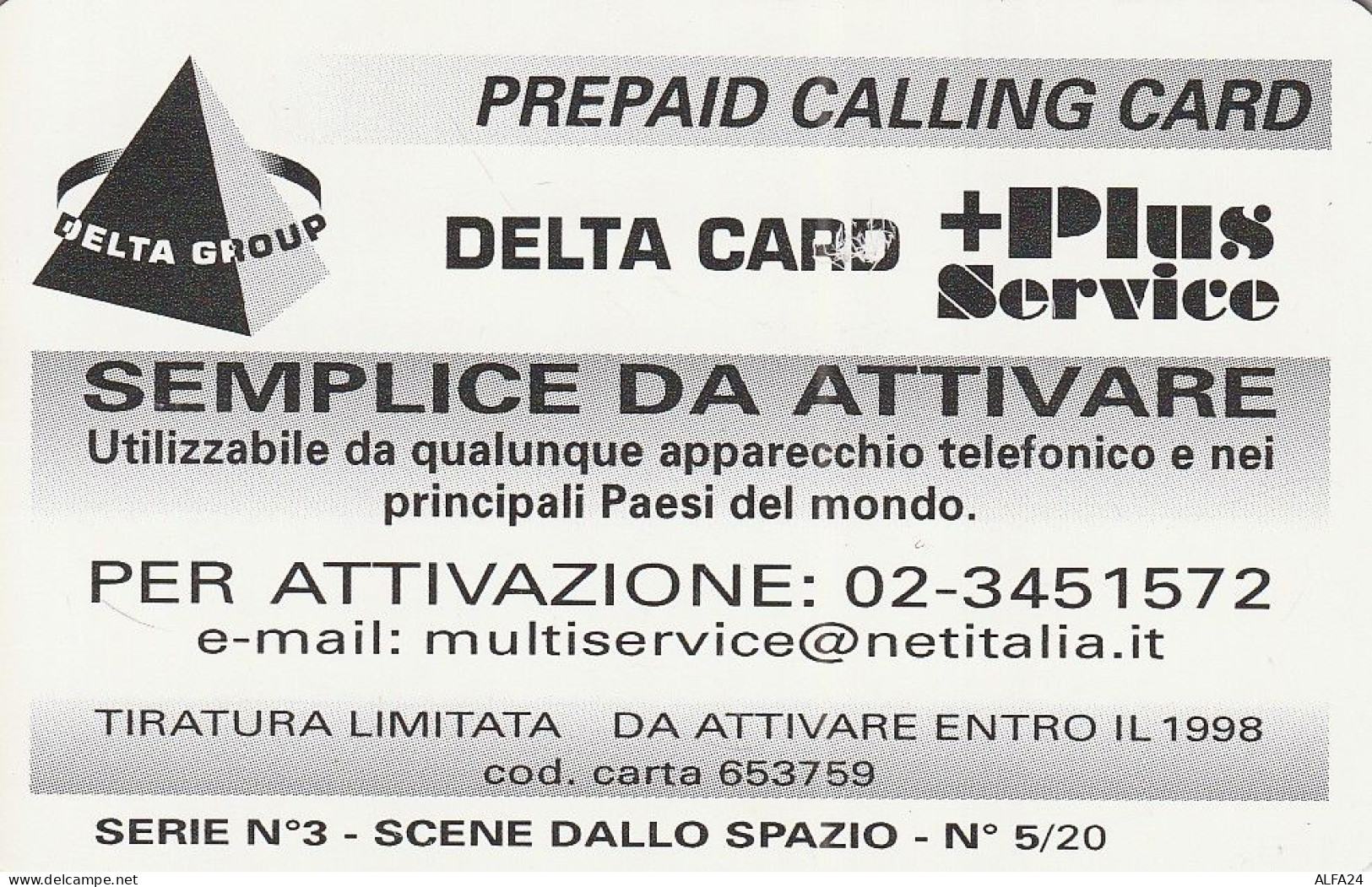 PREPAID PHONE CARD ITALIA  (CZ203 - Schede GSM, Prepagate & Ricariche