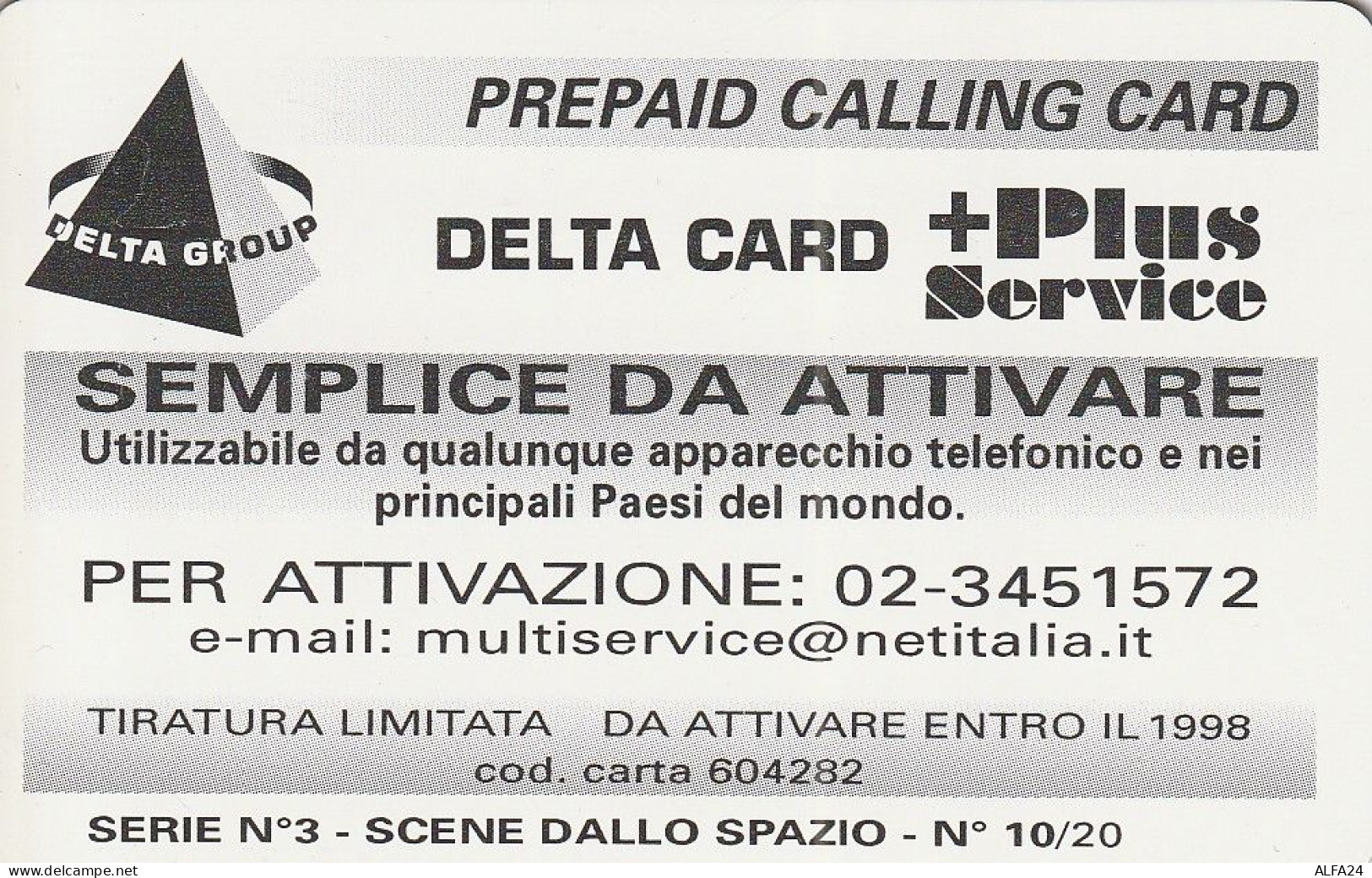 PREPAID PHONE CARD ITALIA  (CZ207 - Schede GSM, Prepagate & Ricariche