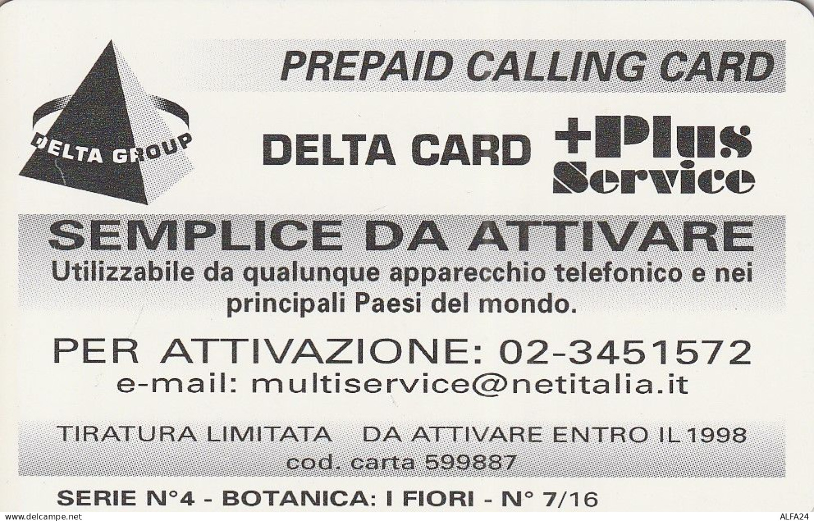 PREPAID PHONE CARD ITALIA  (CZ157 - Schede GSM, Prepagate & Ricariche