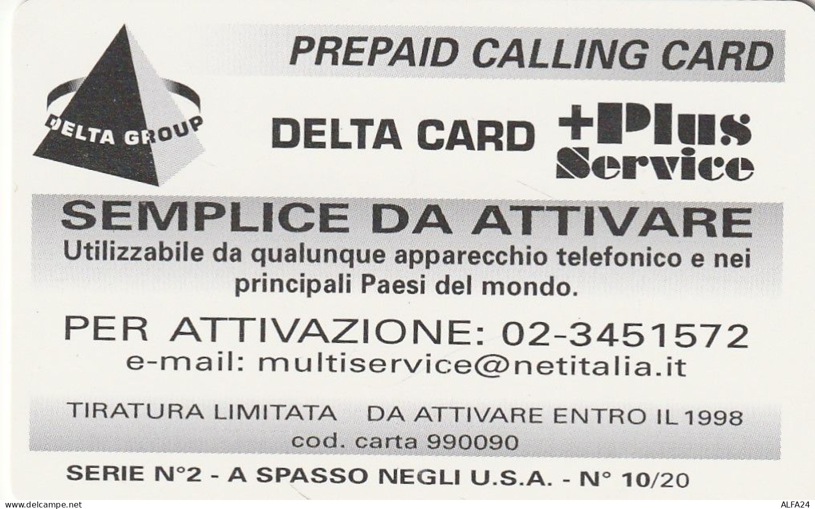 PREPAID PHONE CARD ITALIA  (CZ150 - Schede GSM, Prepagate & Ricariche