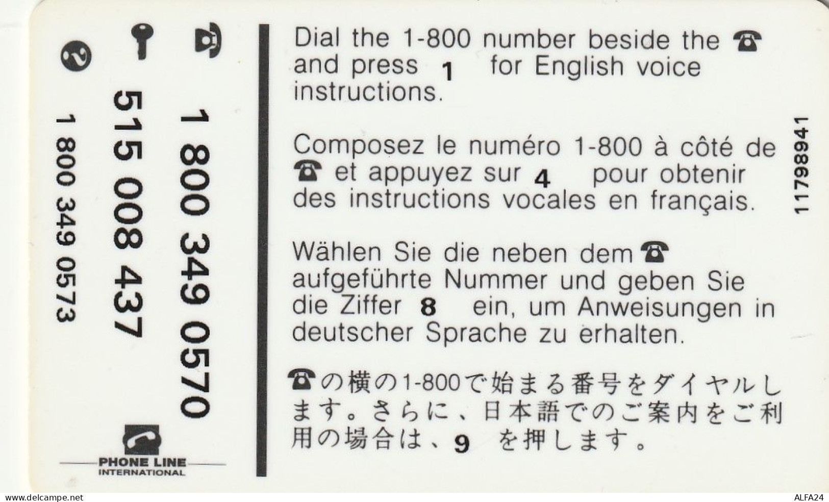 PREPAID PHONE CARD USA  (CZ110 - Otros & Sin Clasificación