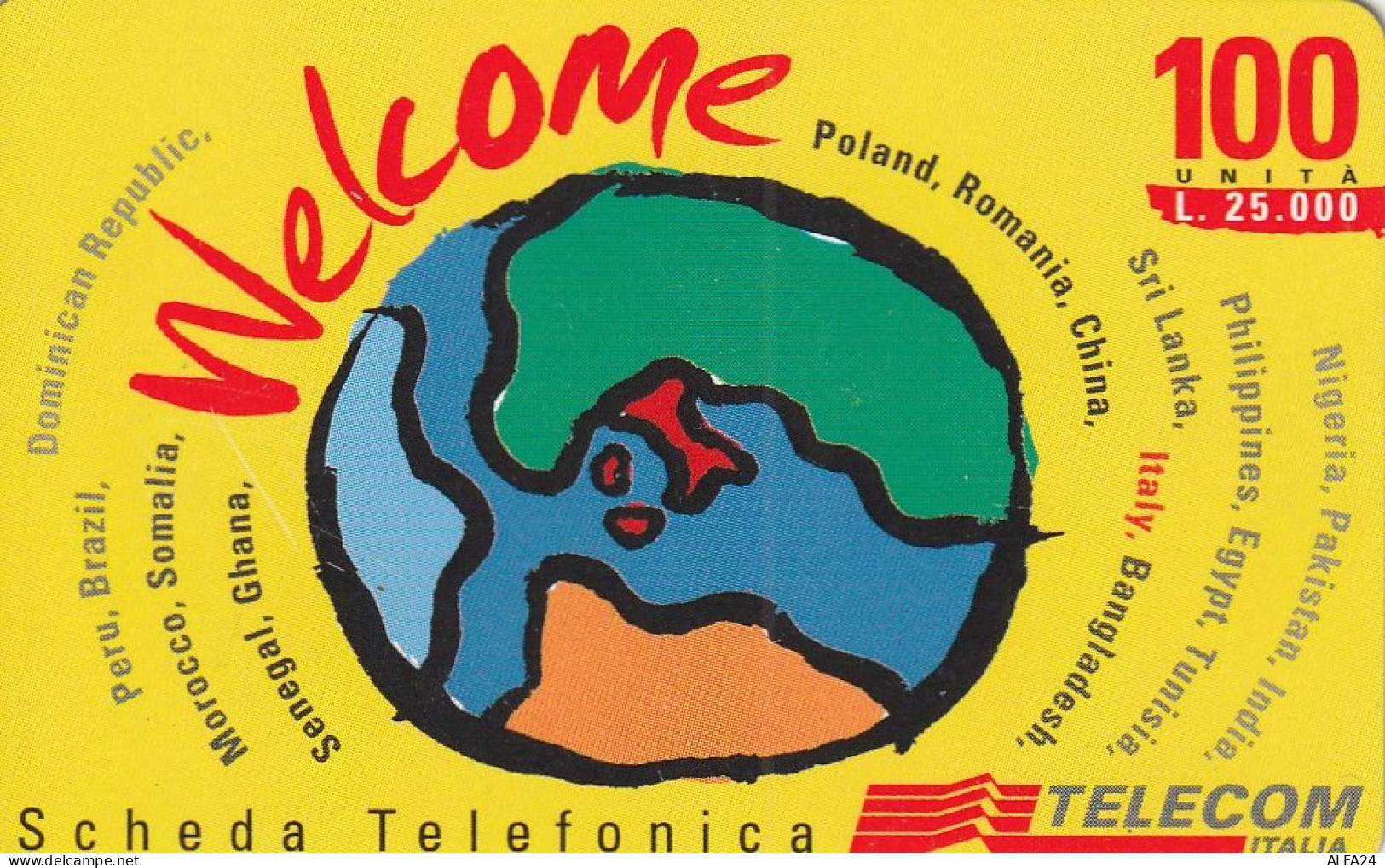 PREPAID PHONE CARD ITALIA WELCOME (CZ21 - Schede GSM, Prepagate & Ricariche