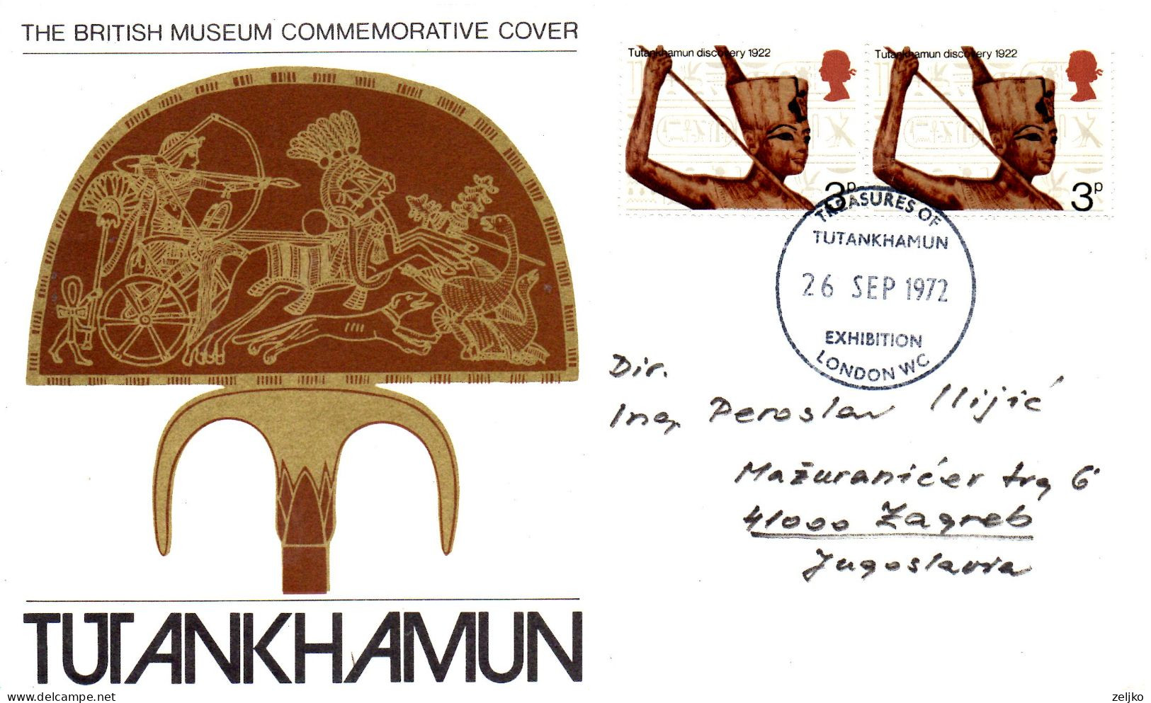 UK, GB, Great Britain,1972, Exhibition Treasure Of Tutankhamun - Covers & Documents