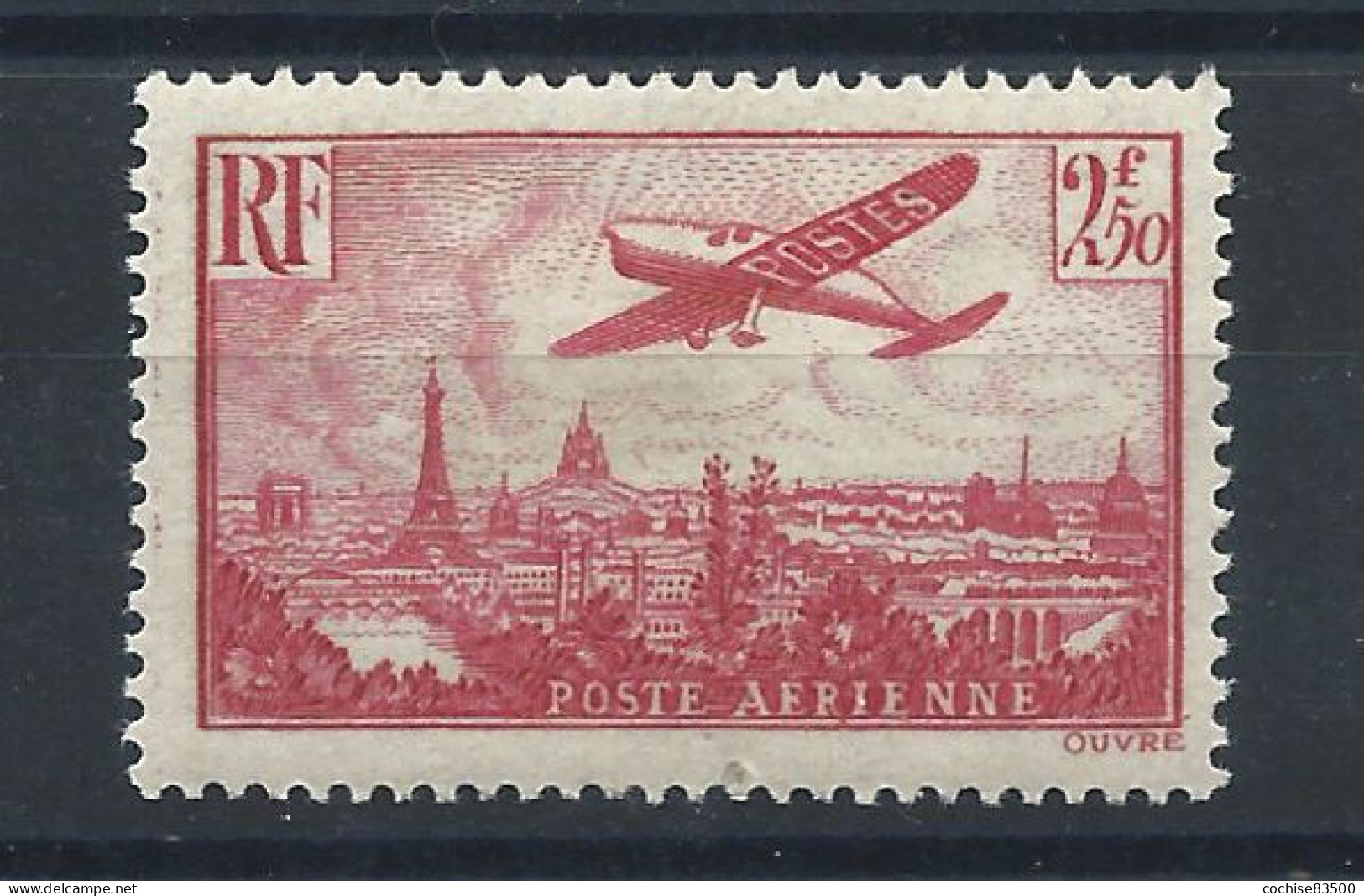 France PA N°11* (MH) 1936 - Avion Survolant Paris - 1927-1959 Neufs