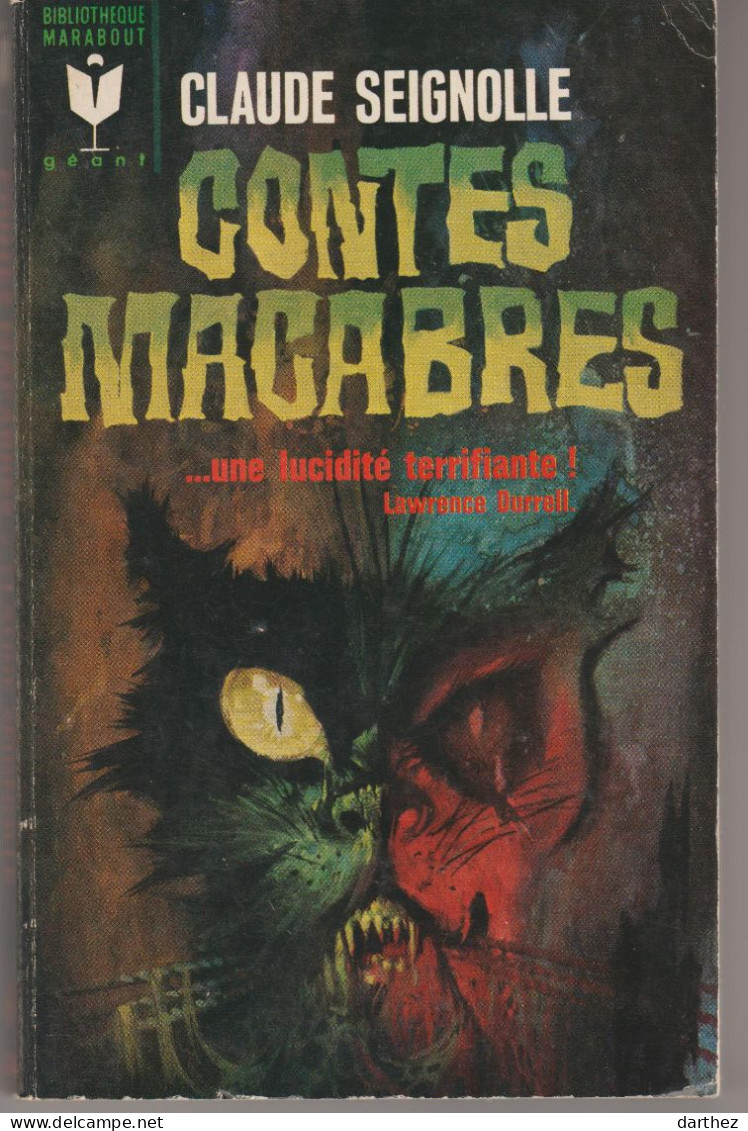 CLAUDE SEIGNOLLES CONTES MACABRES 1966 BIBLIOTHÈQUE MARABOUT GÉANT. - Fantásticos