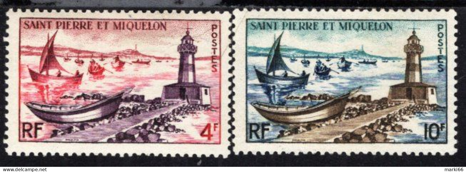 St. Pierre & Miquelon - 1957 - Cannon Point In 1862 - Mint Stamp Set - Unused Stamps