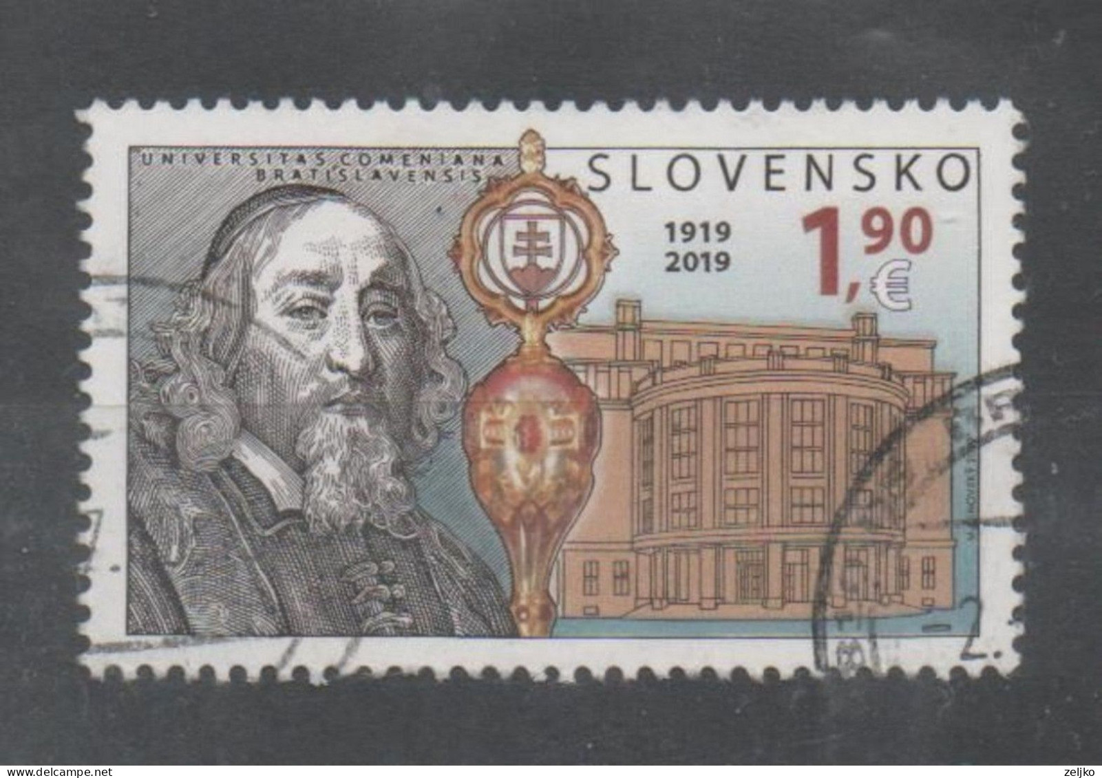 Slovakia, Used, 2019, Michel 877, University Bratislava - Gebraucht