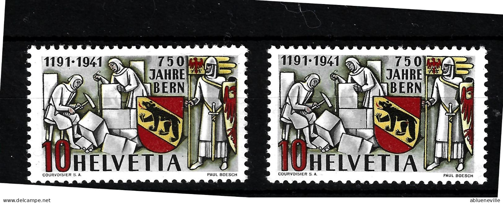 1941 Switzerland 700th Anniversary Of Bern Both Shades Mi 398a/b MNH/** - Nuovi