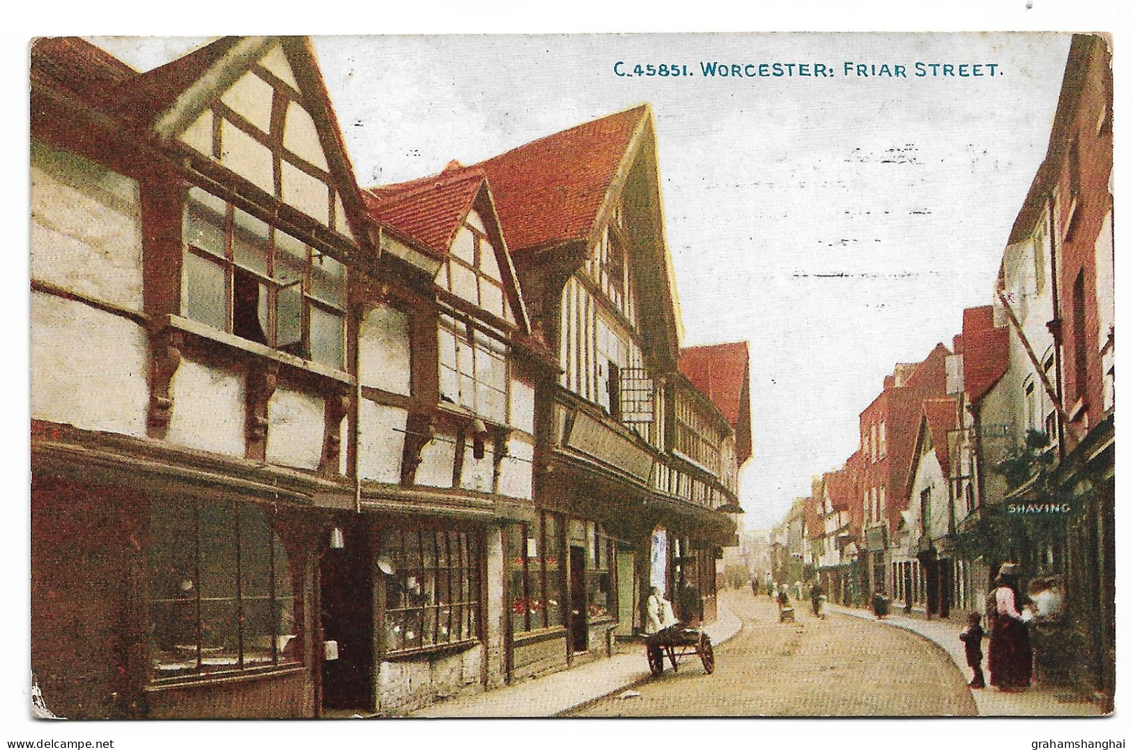 Postcard UK England Hampshire Hants Winchester Friar Street Timber Framed Buildings Posted 1915 Photochrom Celesque - Winchester