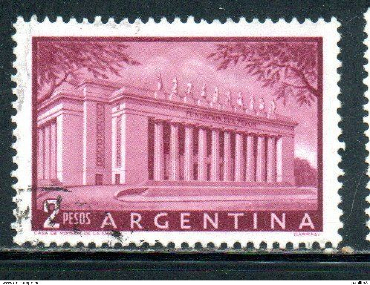 ARGENTINA 1954 1959 EVA PERON FOUNDATION BUILDING 2p USED USADO OBLITERE' - Gebraucht