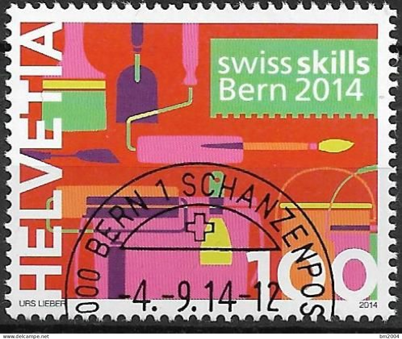 2014 Schweiz   Mi. 2356 FD-used   Briefmarkenwettbewerb „SwissSkills“ Der Schweizer Berufsmeisterschaften, Bern - Gebruikt