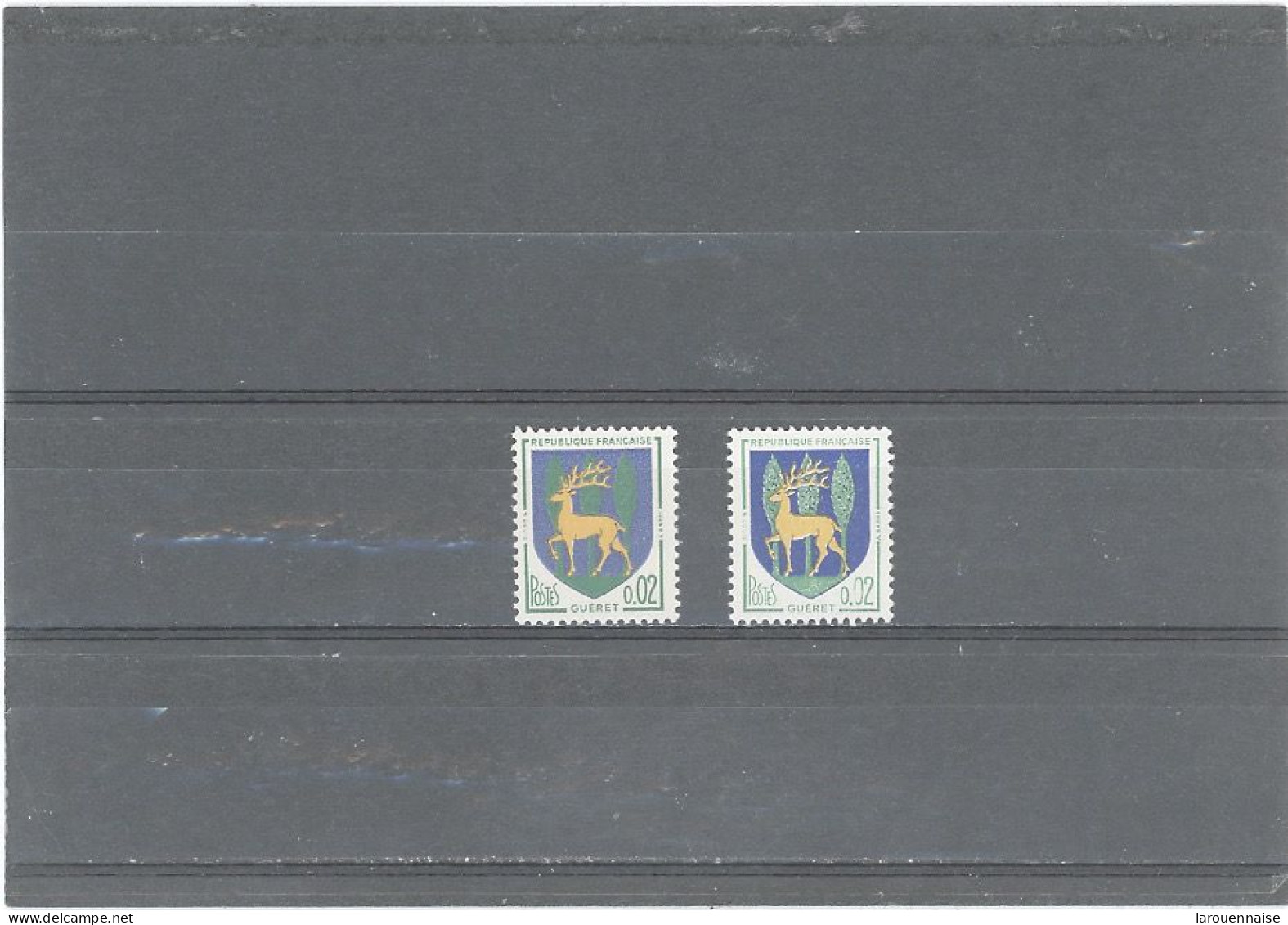 VARIÉTÉS -N°1351B  N** 0,02 -ARMOIRIES DE GUERET-SANS BRANCHES (Blanches)DANS LES ARBRES - Unused Stamps