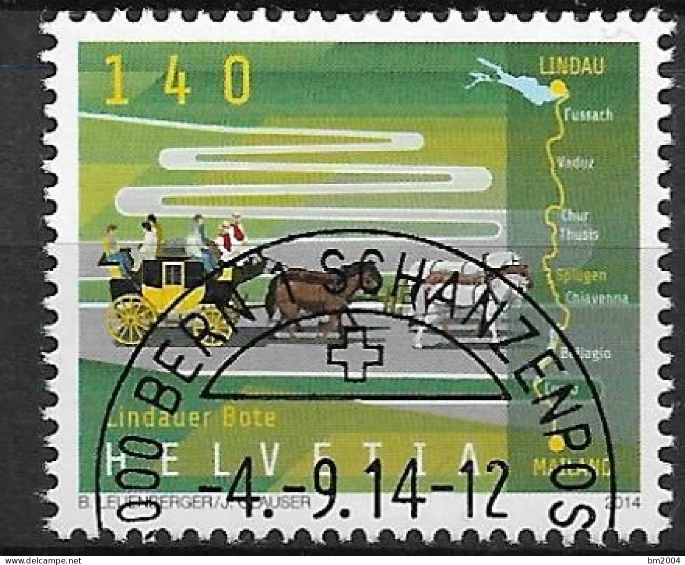 2014 Schweiz   Mi. 2365 FD-used   Der Lindauer Bote. - Oblitérés