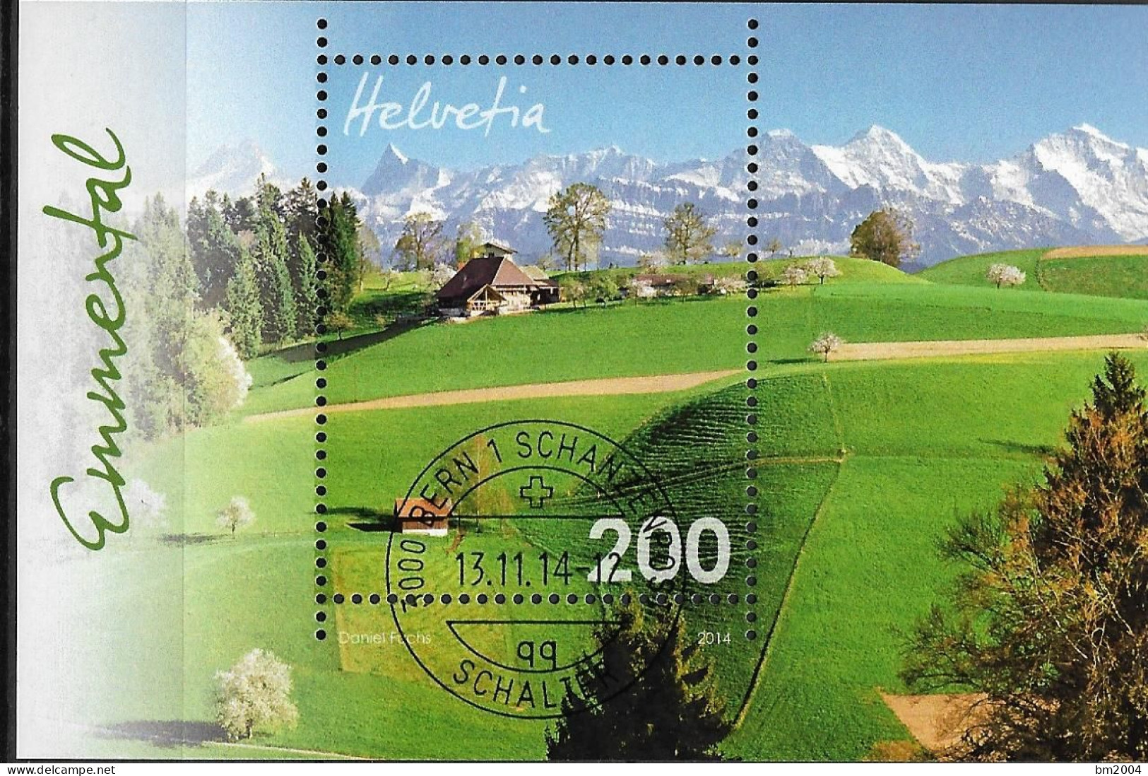 2014 Schweiz   Mi. Bl. 57 FD-used   Emmental - Used Stamps