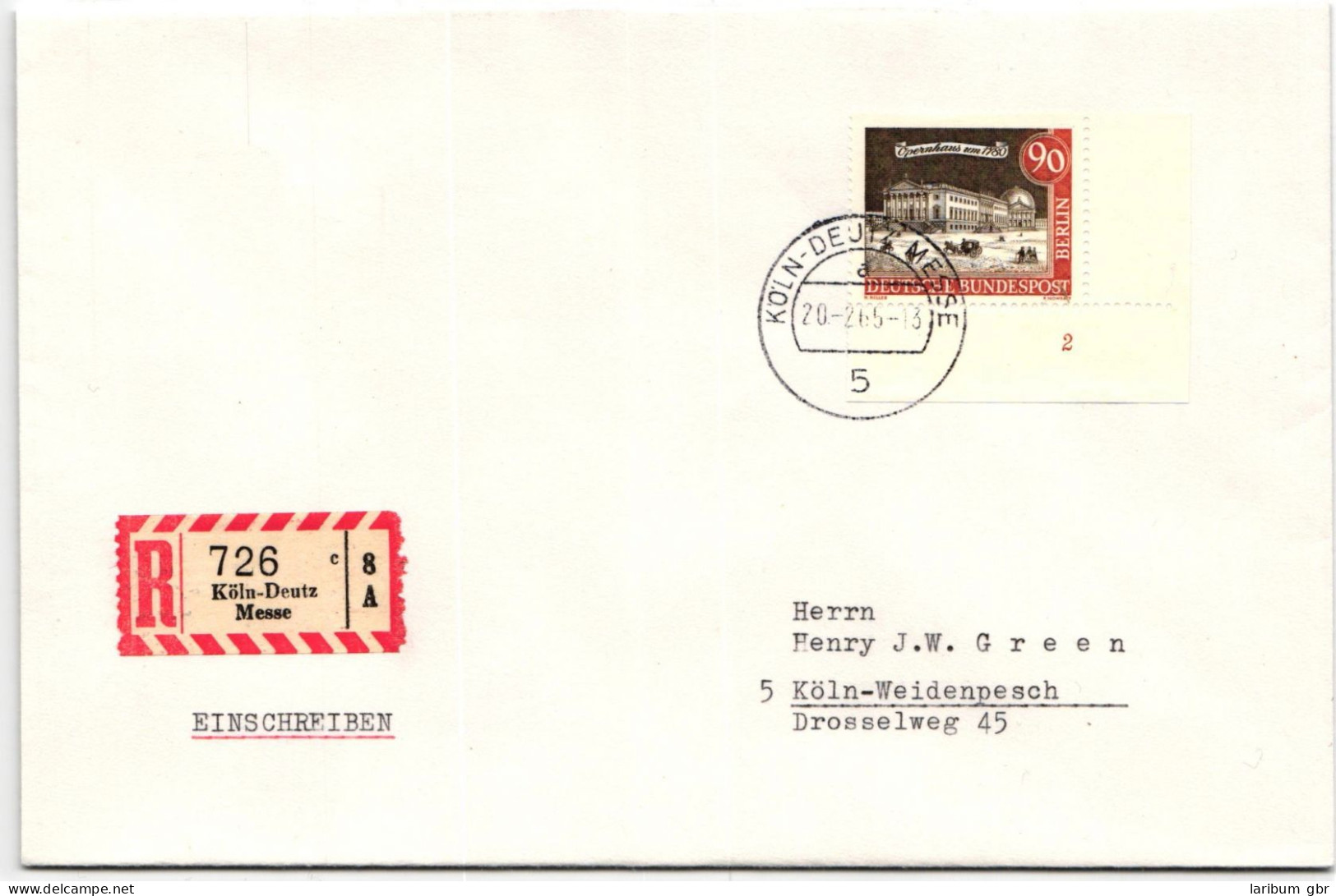 Berlin 228 Auf Brief Als Einzelfrankatur FN 2 #KQ757 - Sonstige & Ohne Zuordnung