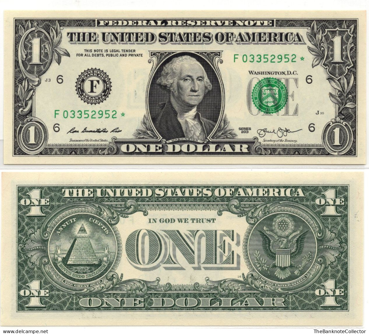 United States Of America 1 Dollar Replacement Star Note Series 2003 Series G UNC - Federal Reserve Notes (1928-...)