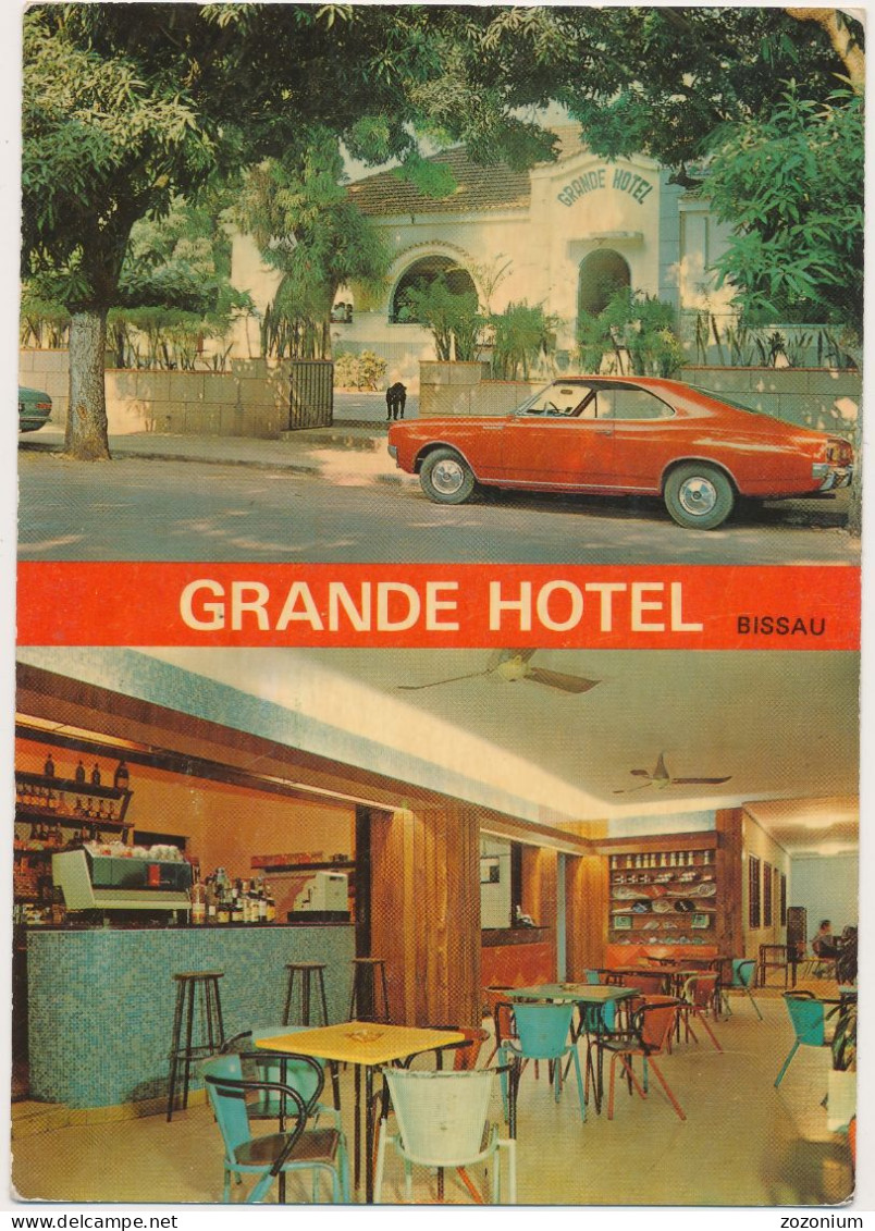 GUINÉ, BISSAU,  Grand Hotel Old Car Coupe Old Postcard - Guinea Bissau