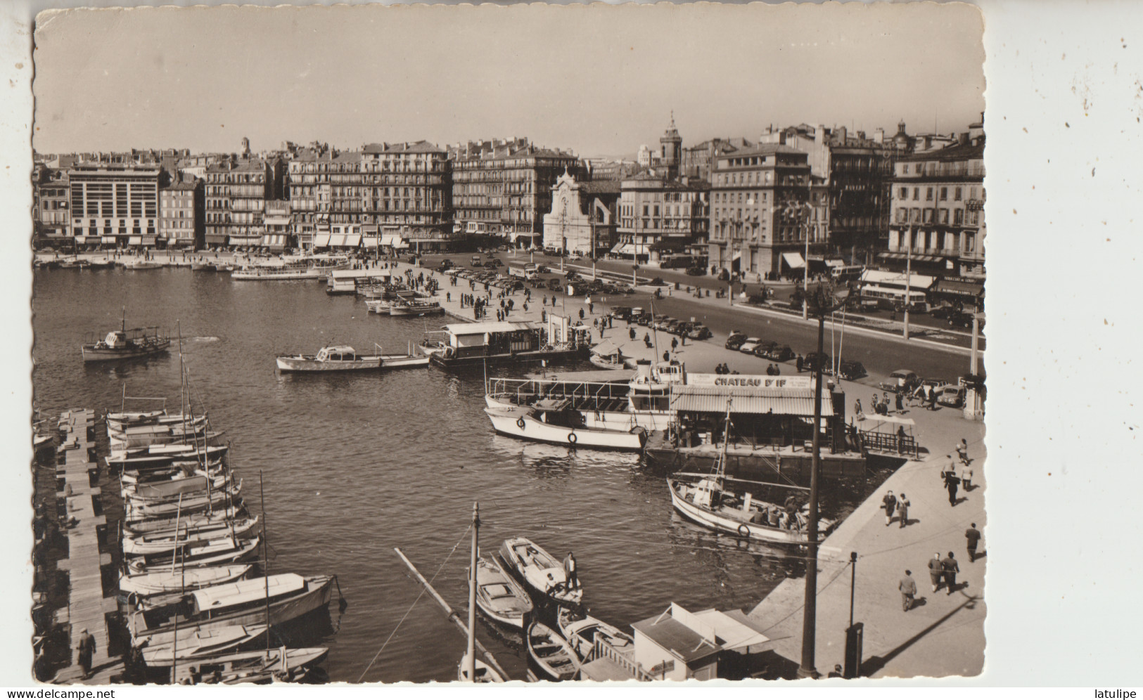 Marseille 13  Carte Non  Circulée  Le Vieux Port Et Le Quai Des Belges Tres Animée Bateaux Et Voitures - Joliette