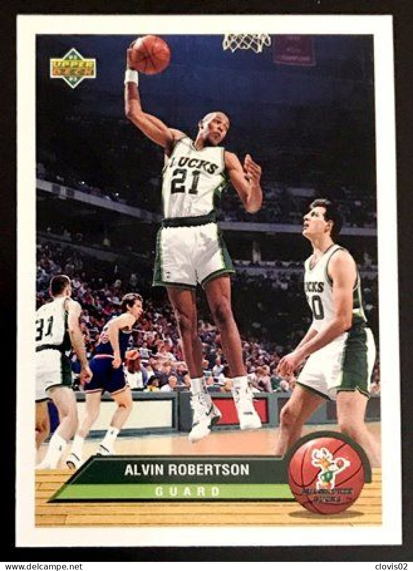 P25 Alvin Robertson - Milwaukee Bucks - Carte Upper Deck 1992-93 McDonald's NBA Basketball - Sonstige & Ohne Zuordnung