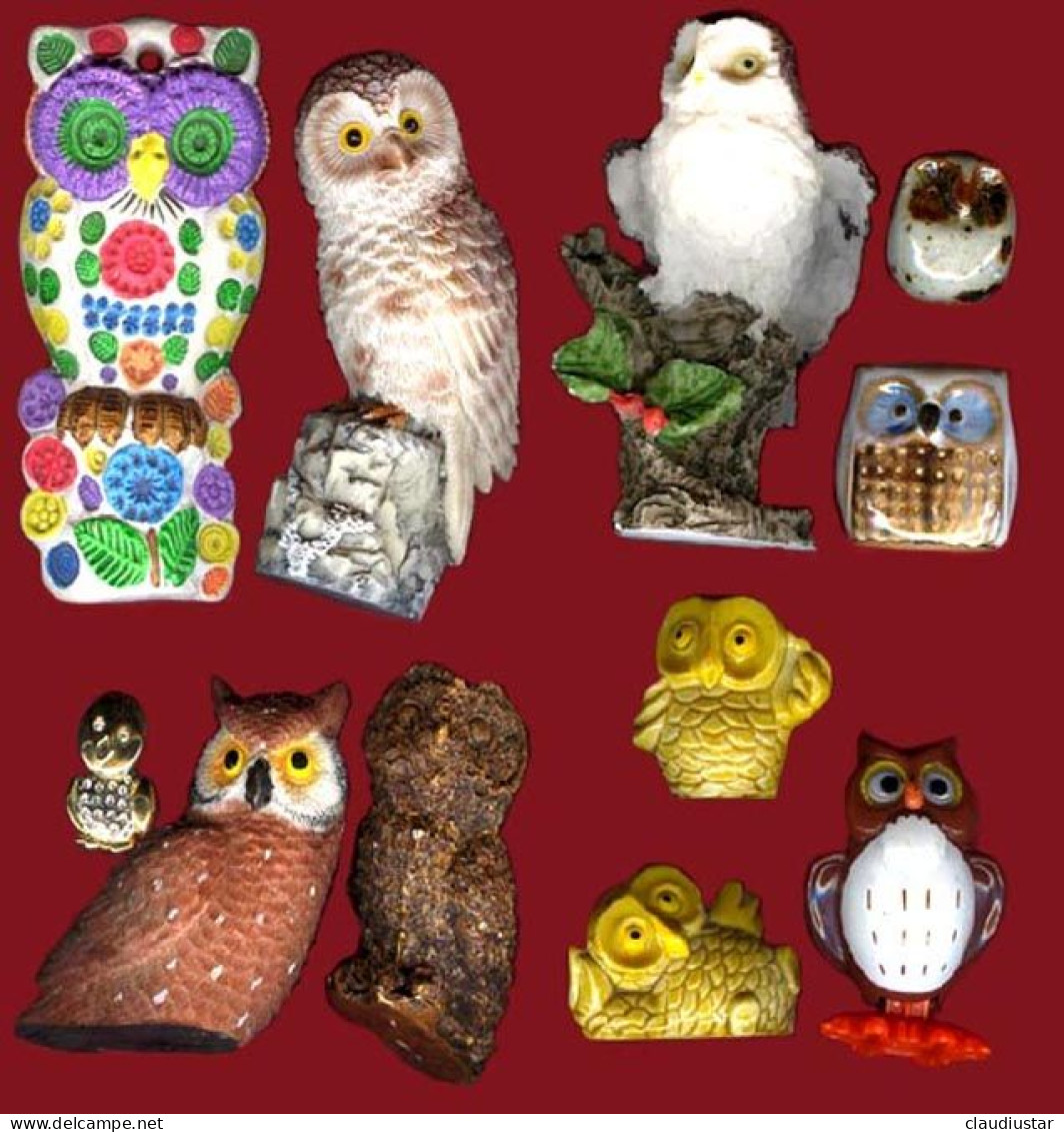 ** LOT  15  FIGURINES ** - Pájaros – Buhos