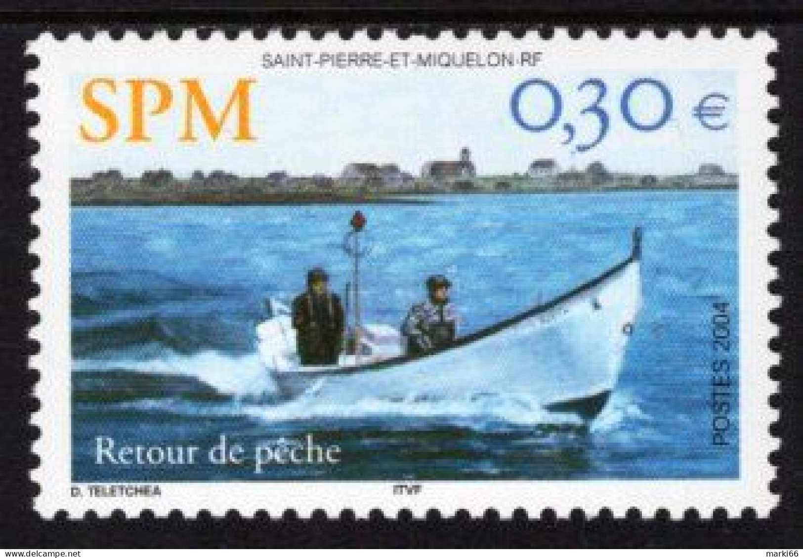 St. Pierre & Miquelon - 2004 - Back From Fishing - Mint Stamp - Ongebruikt